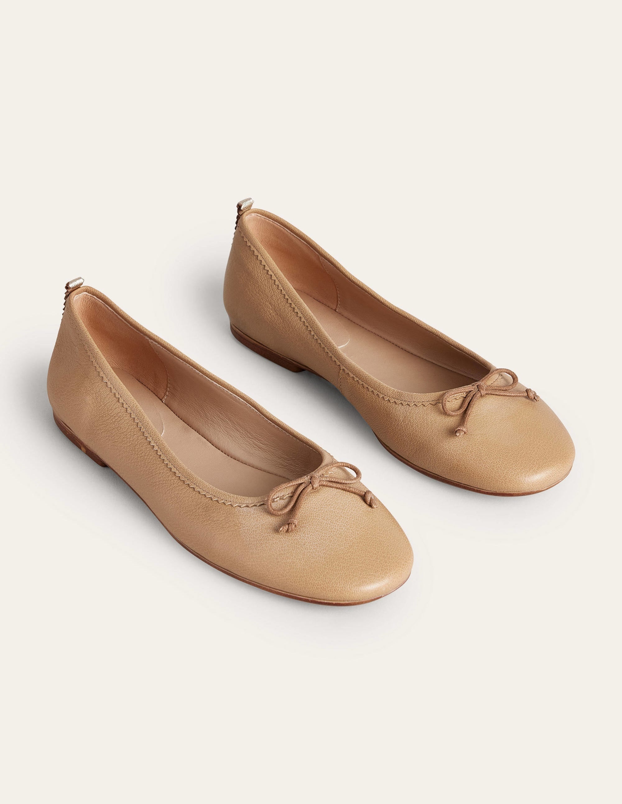 Kitty Flexi Sole Ballet Pumps-Embroidered Natural - Image 3