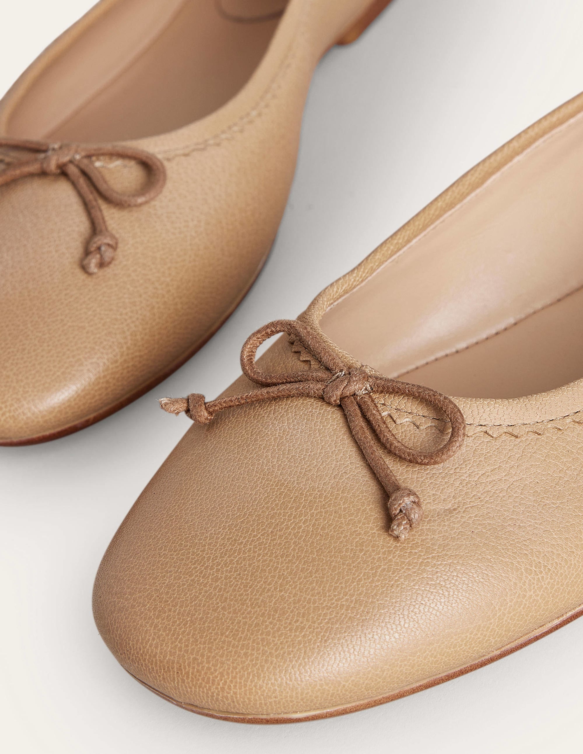 Kitty Flexi Sole Ballet Pumps-Embroidered Natural - Image 4