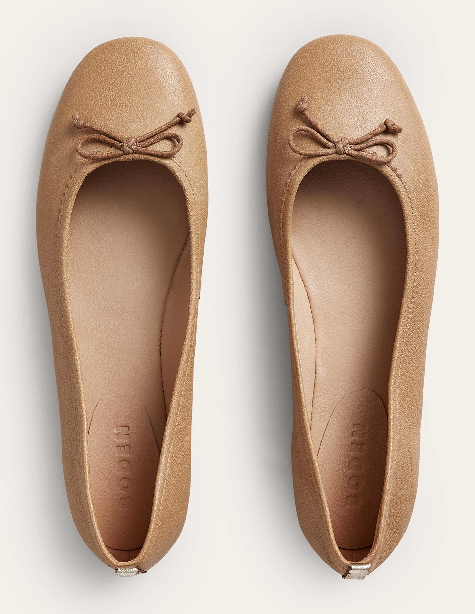 Kitty Flexi Sole Ballet Pumps-Embroidered Natural-5