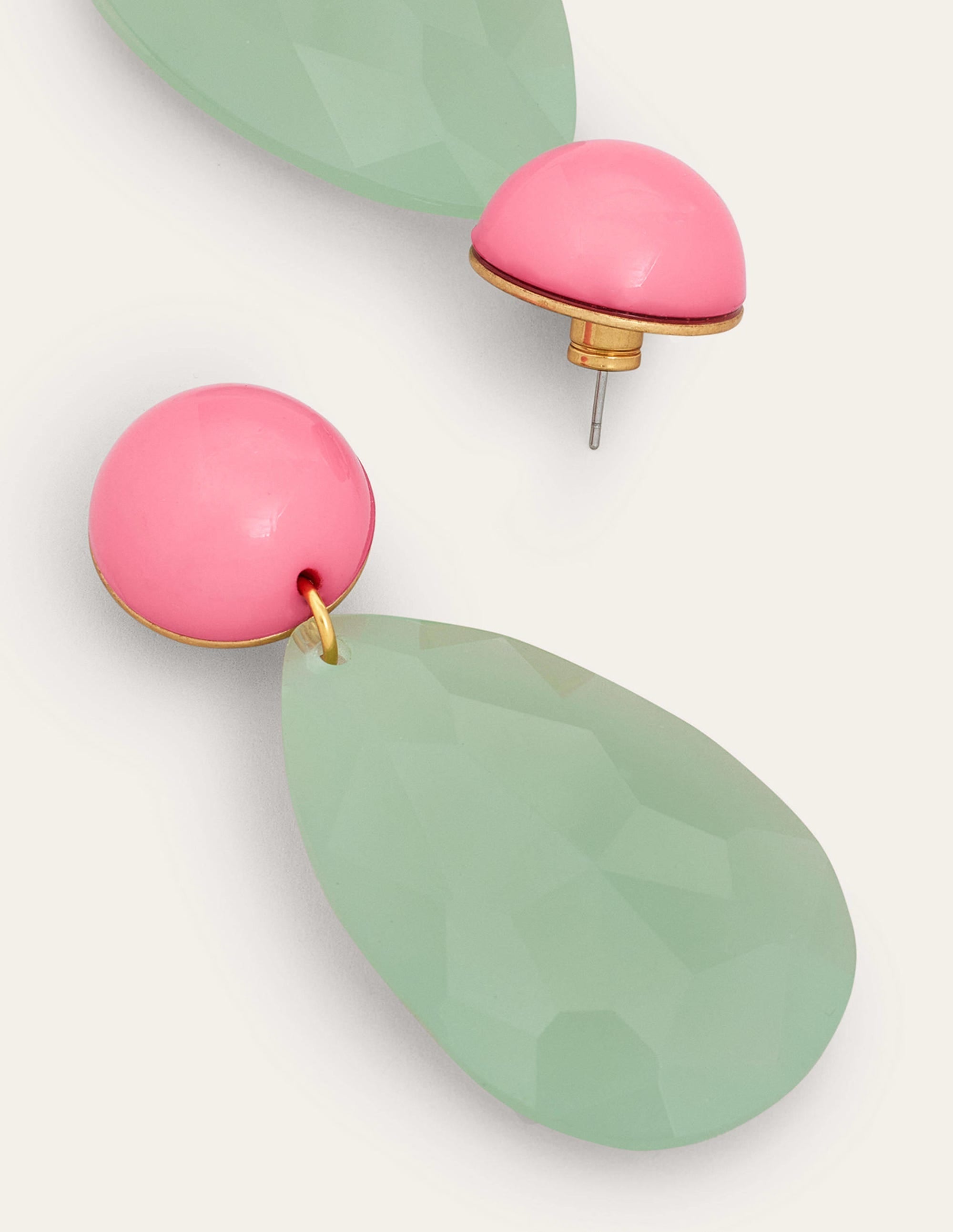 Resin Drop Earrings-Turquoise - Image 2