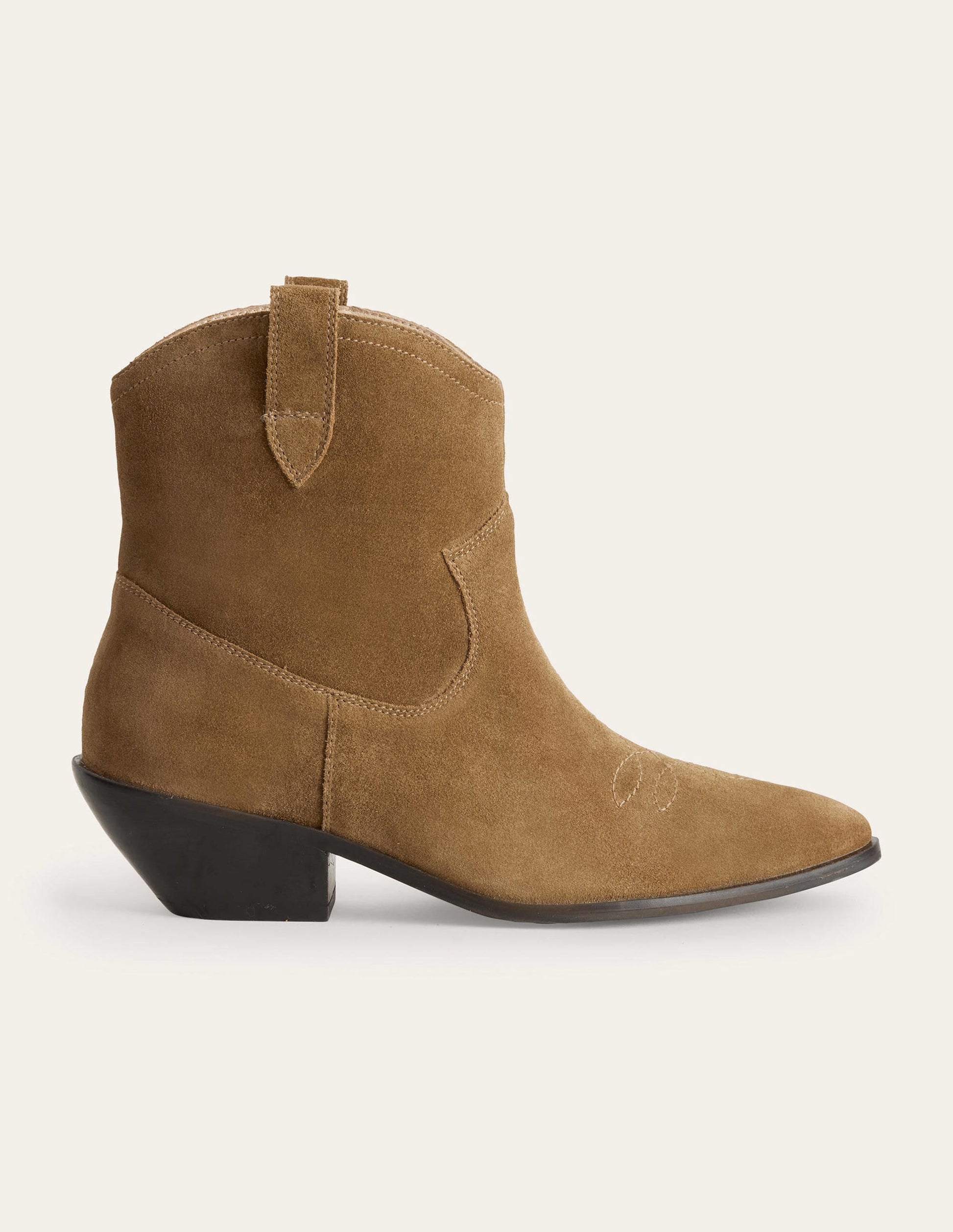 Western Ankle Boots-Muscovado Cow Suede-1