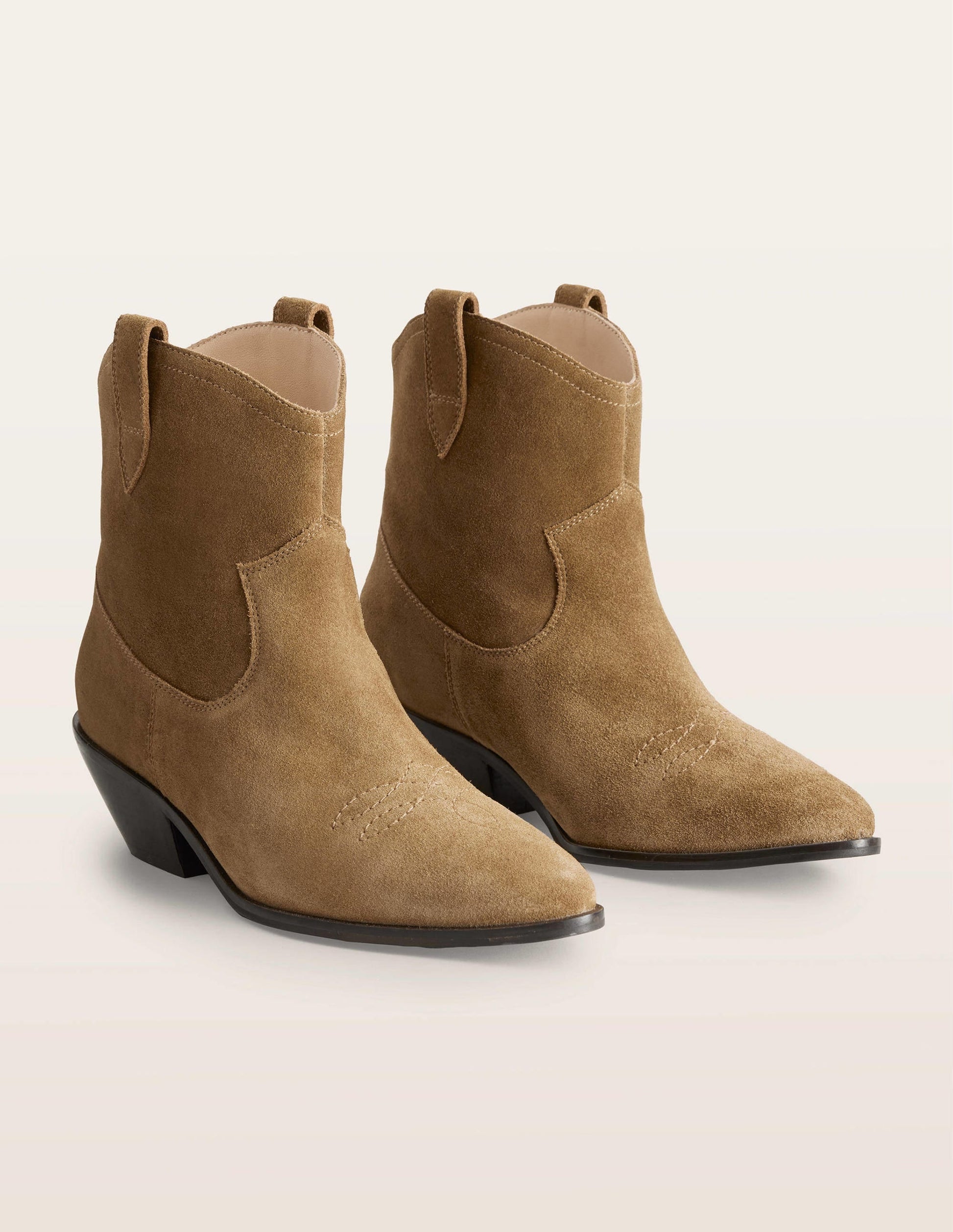 Western Ankle Boots-Muscovado Cow Suede-2