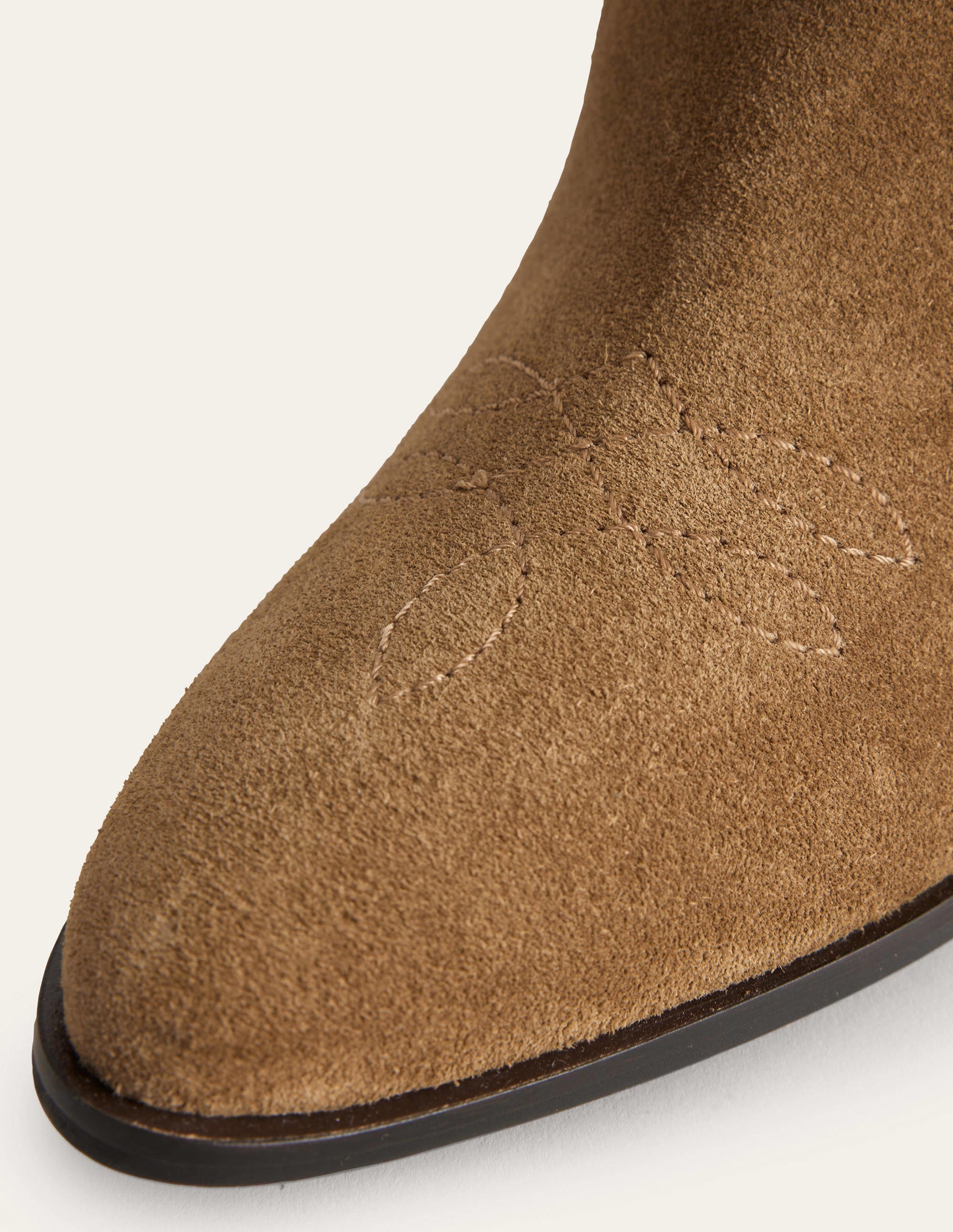 Western Ankle Boots-Muscovado Cow Suede - Image 3