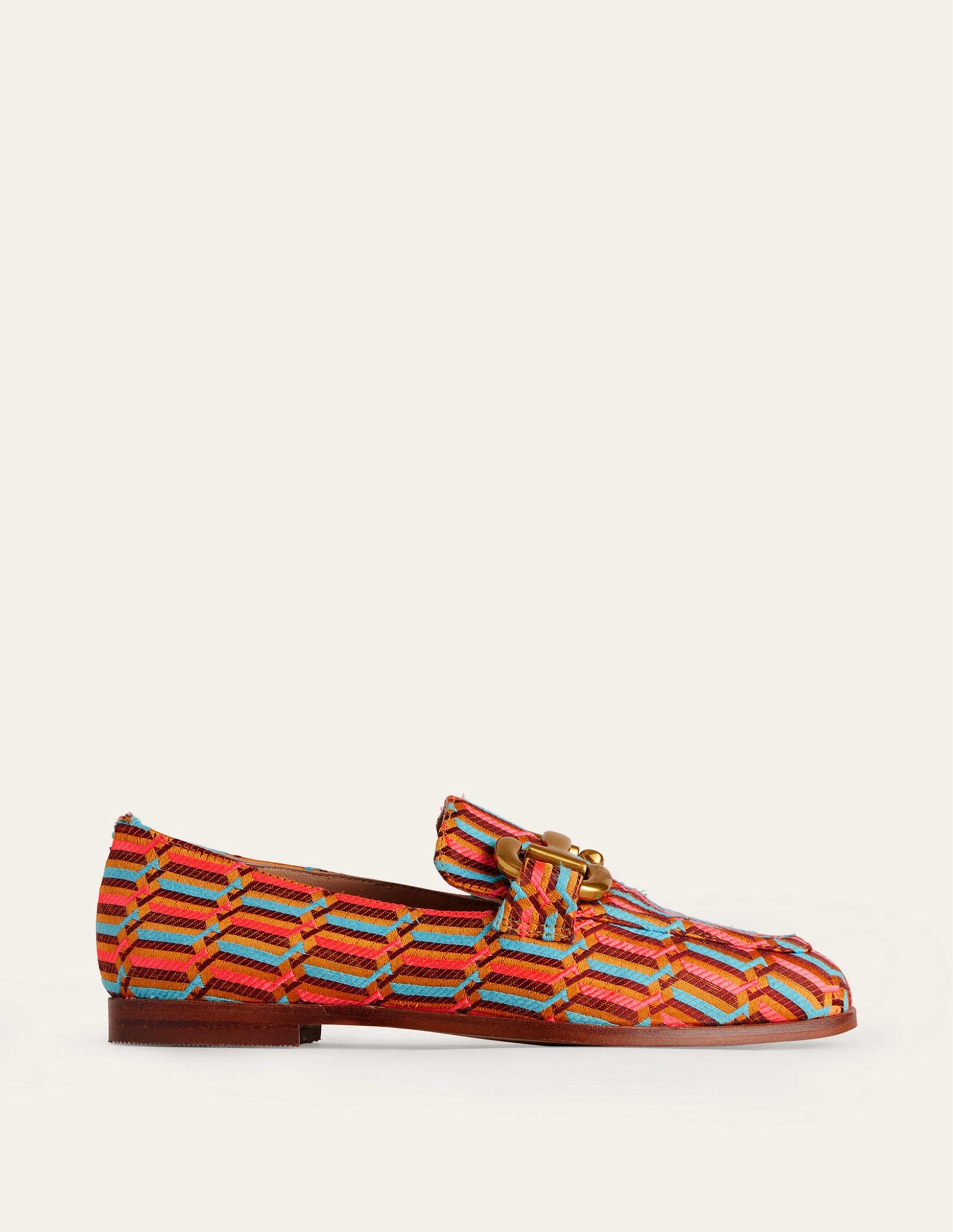 Snaffle Jacquard Loafers-Geo Woven Textile-1
