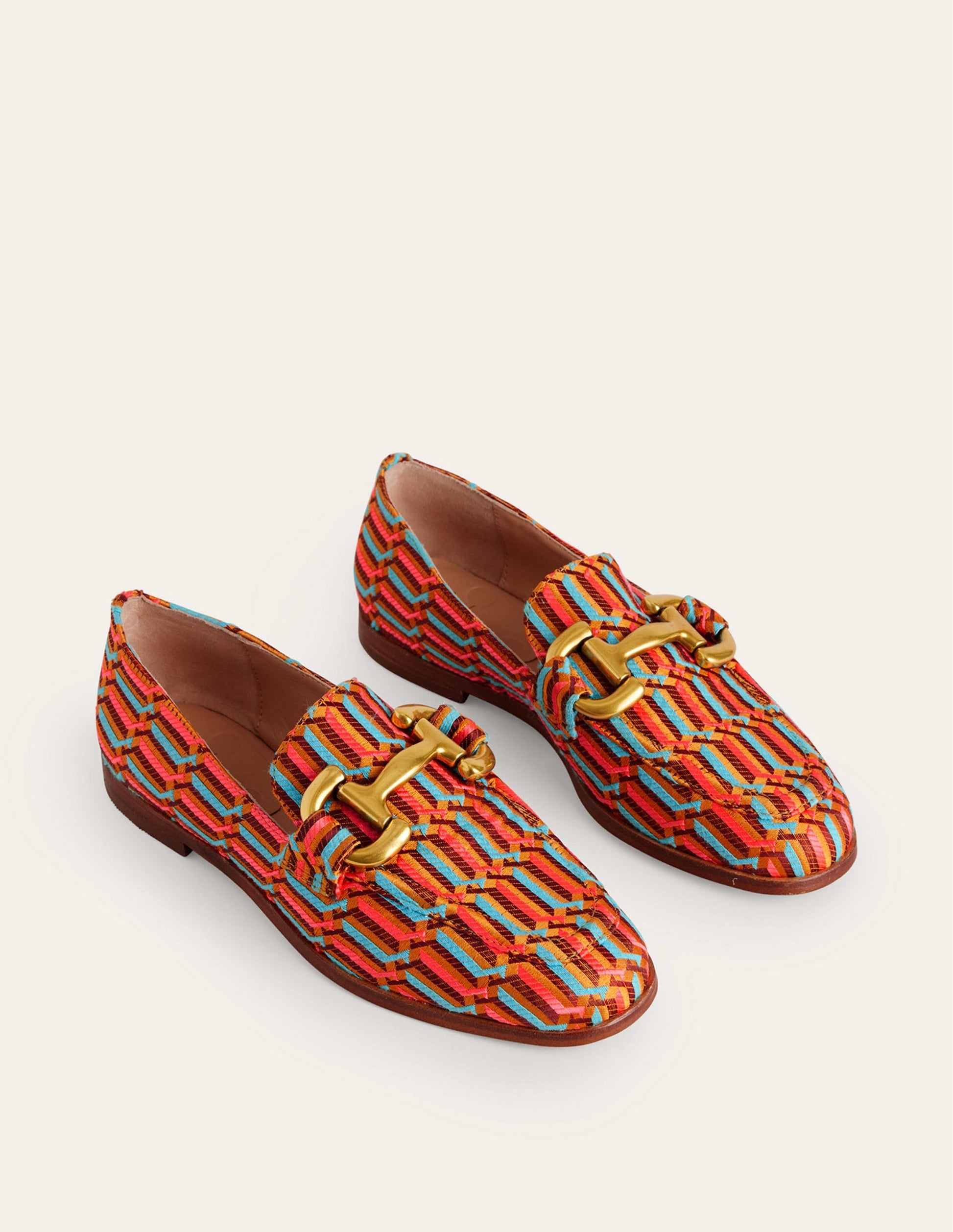 Snaffle Jacquard Loafers-Geo Woven Textile-2