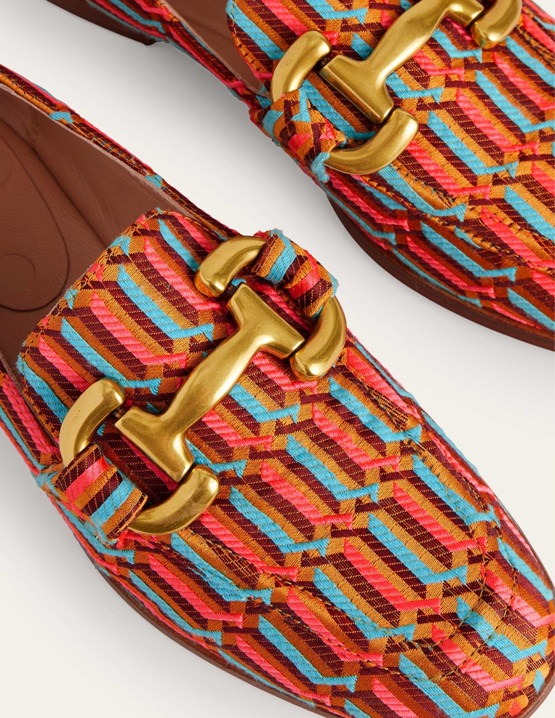 Snaffle Jacquard Loafers-Geo Woven Textile-3