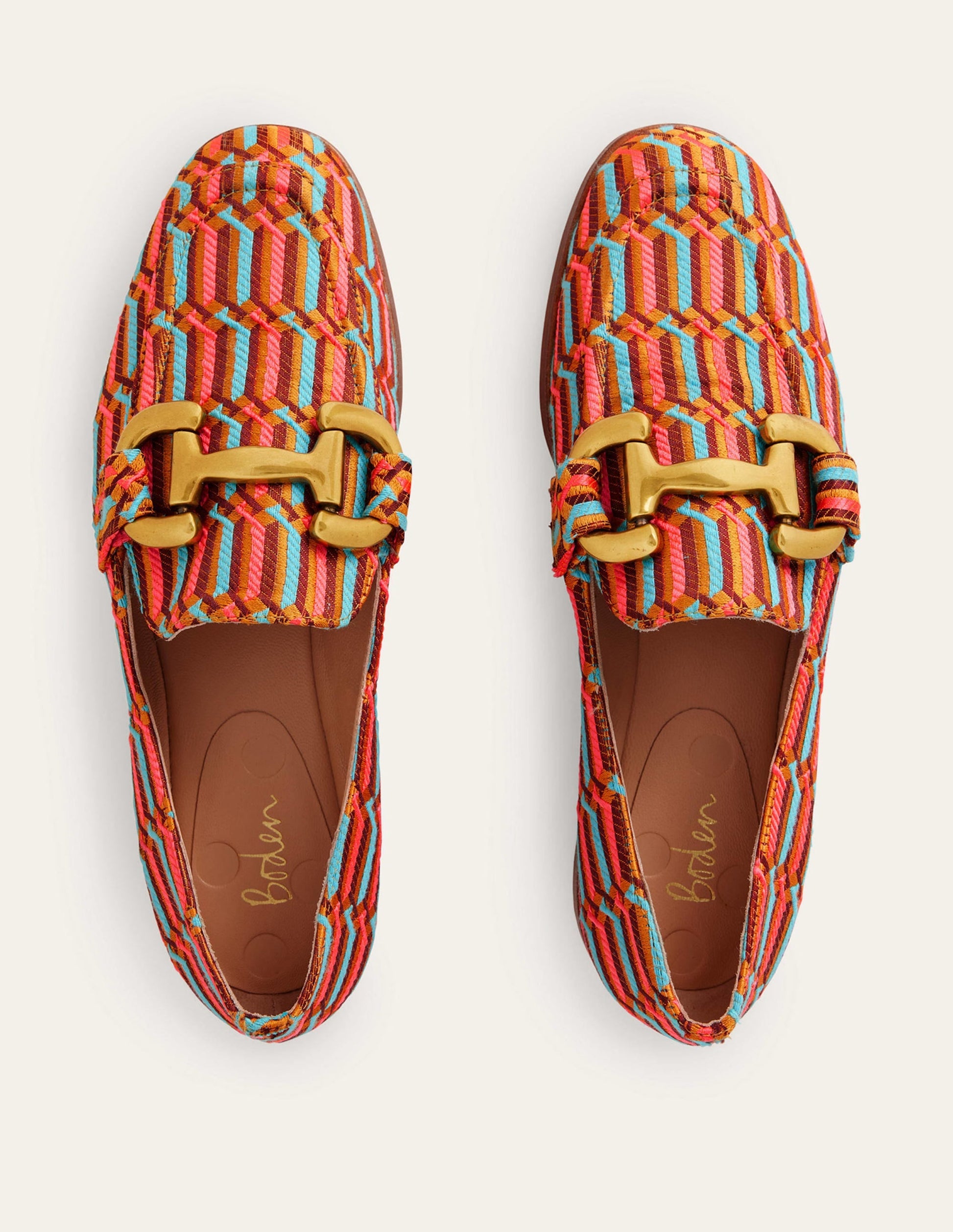 Snaffle Jacquard Loafers-Geo Woven Textile-4