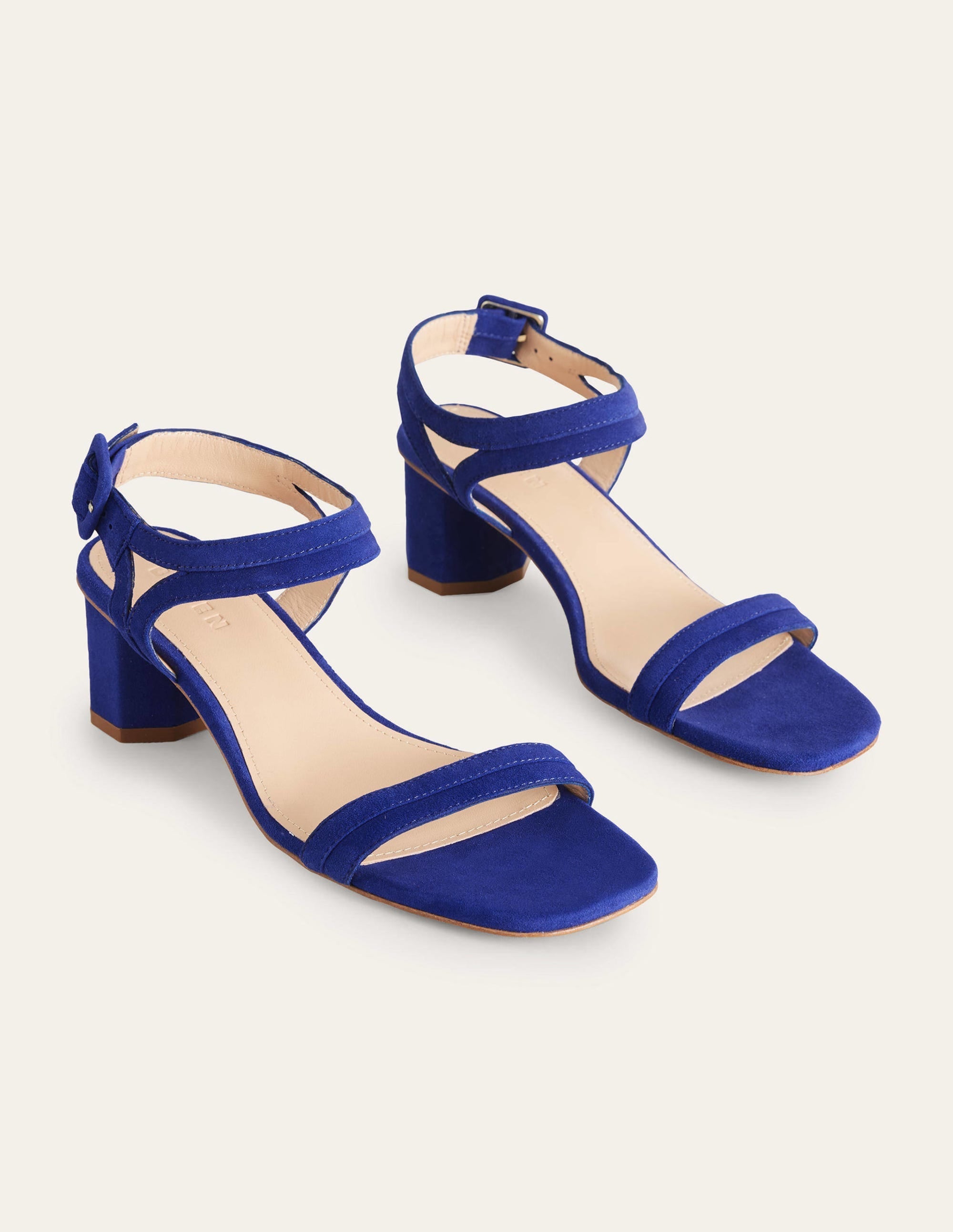 Block-Heel Sandals-Lapis Blue - Image 3