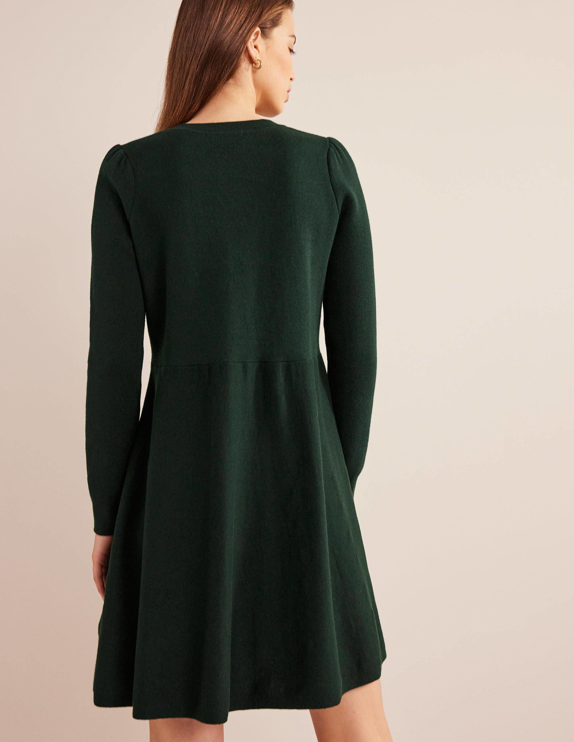 Relaxed Knitted Mini Dress-Cavolo Nero - Image 3