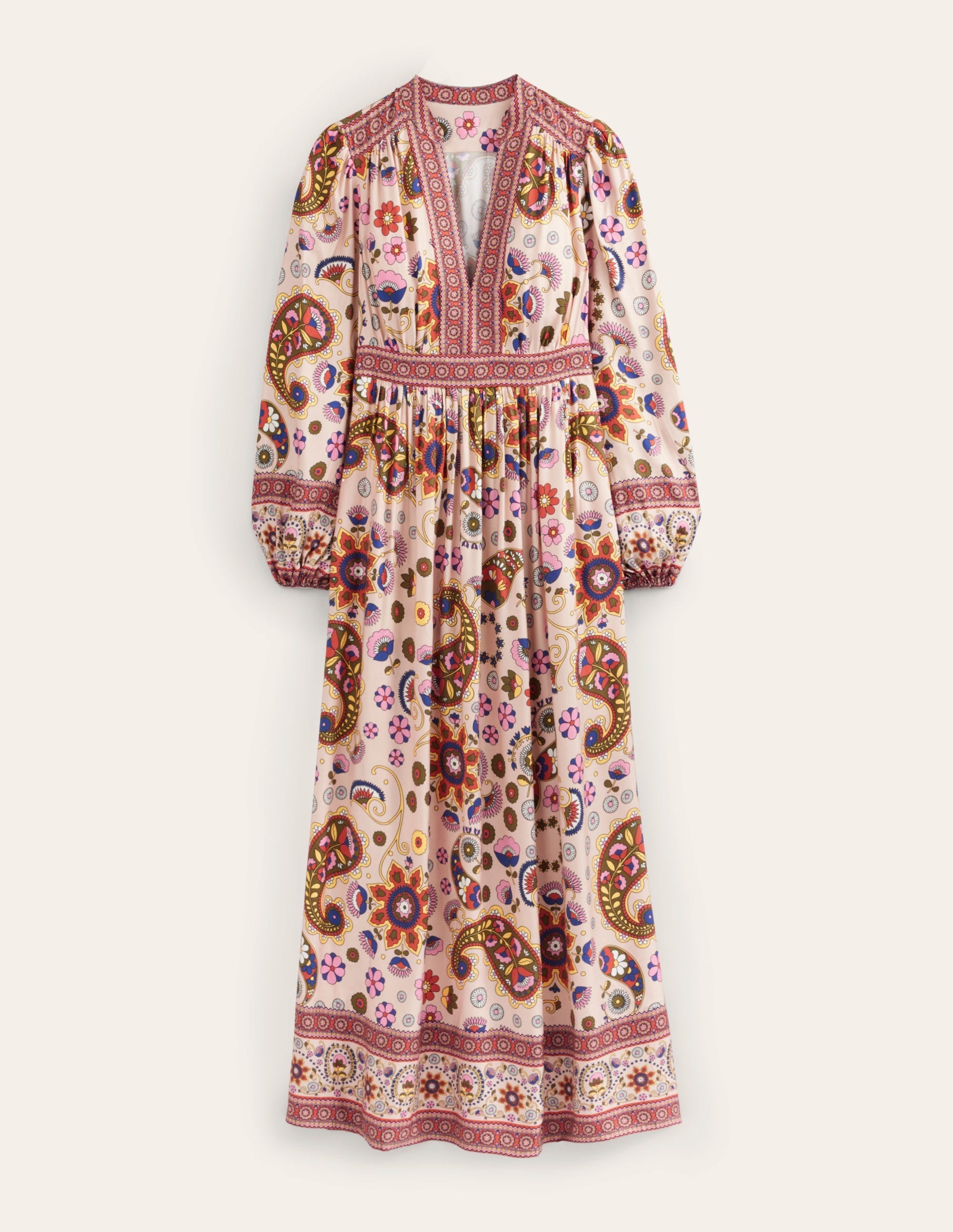 Notch Neck Maxi Dress-Popcorn, Passion Floret - Image 2