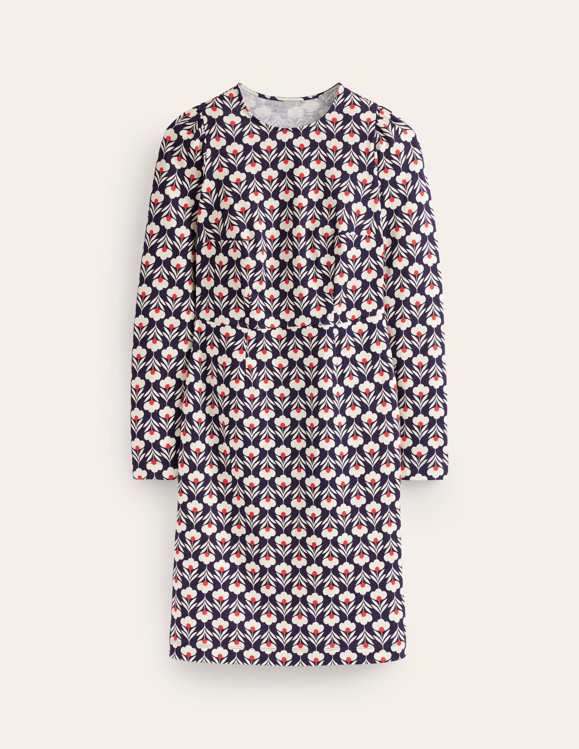 Penelope Jersey Dress-Navy, Petal Head-5