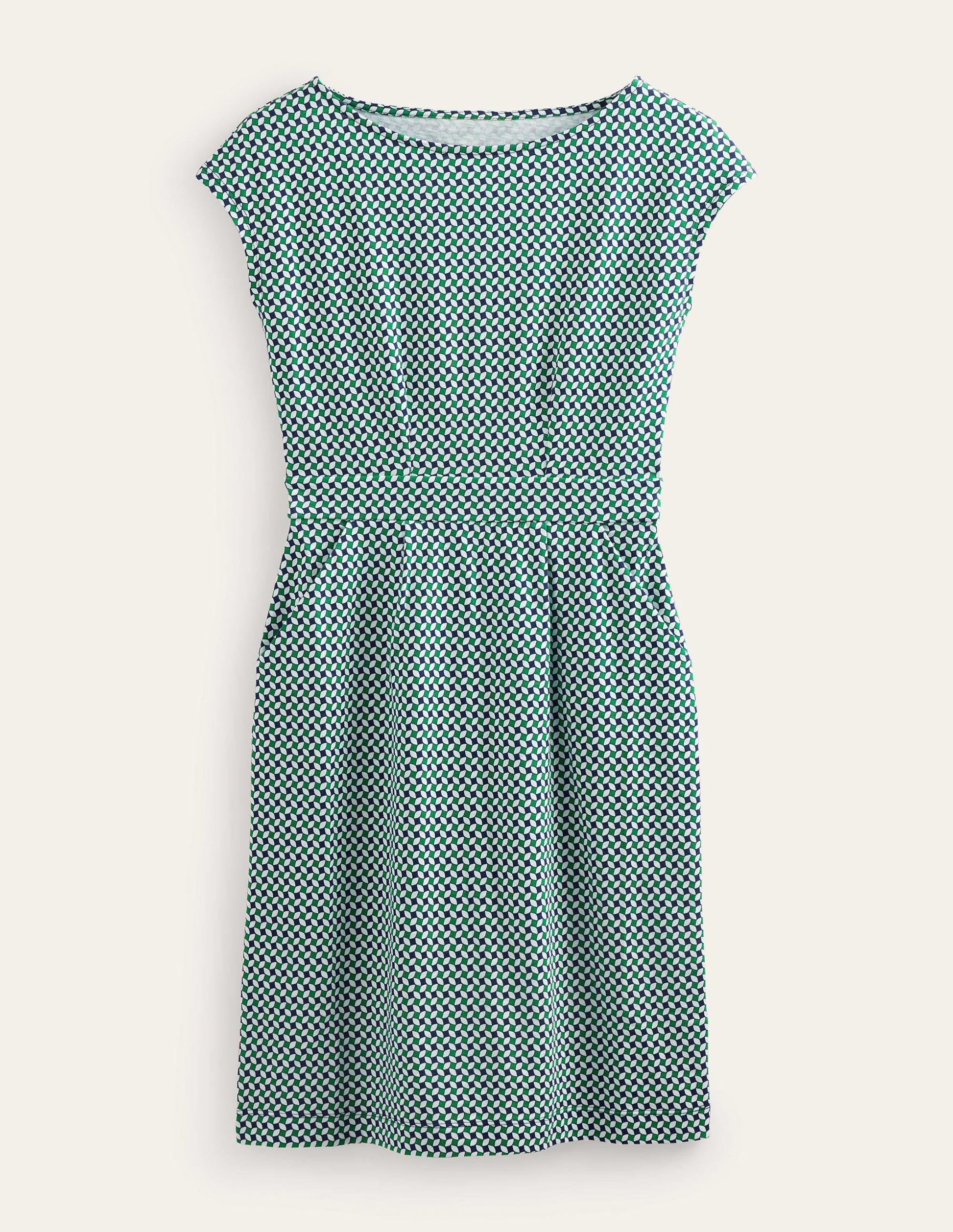 Florrie Jersey Dress-Meadow Green, Abstract Diamond-10