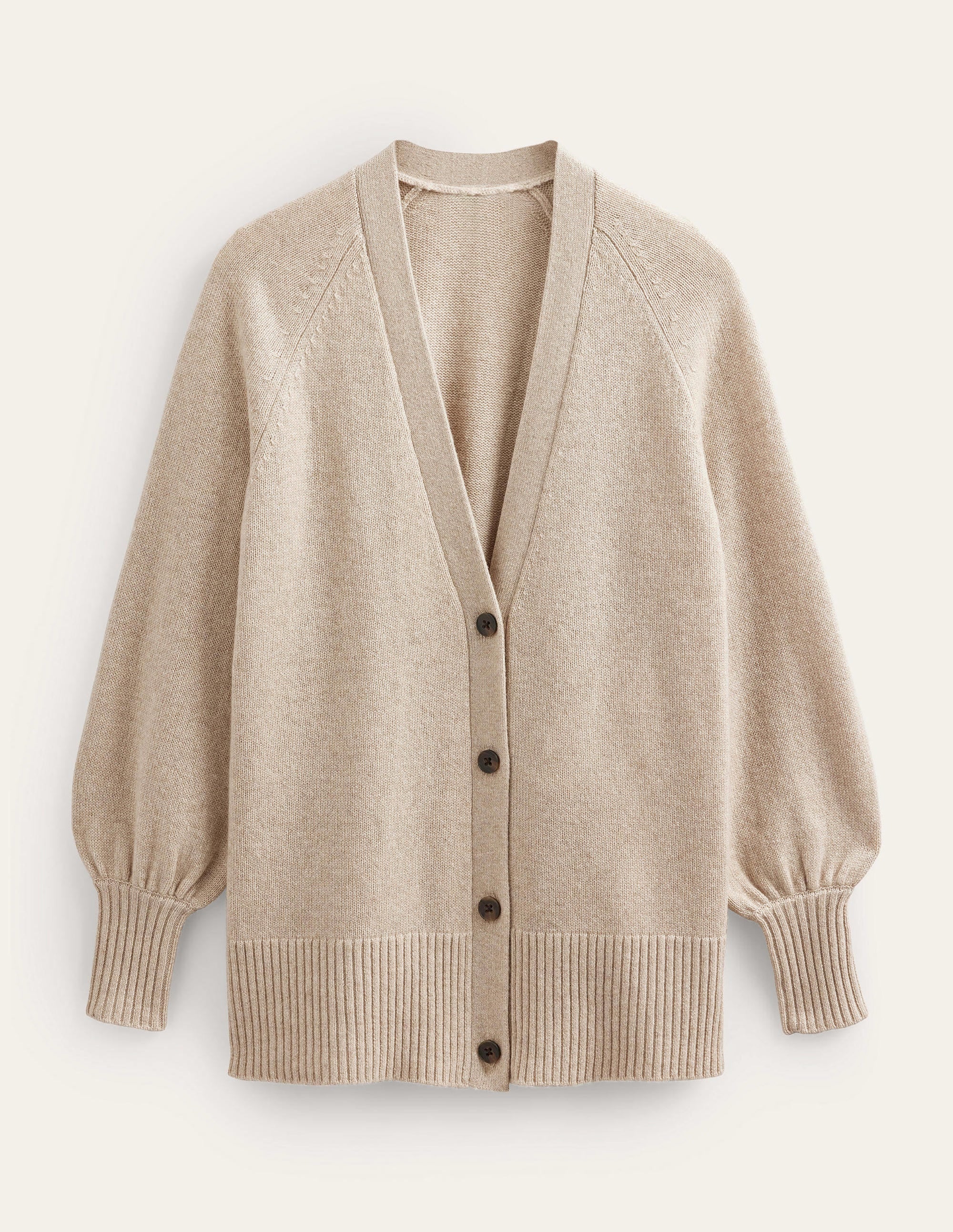 Long Cashmere Cardigan-Chinchilla Melange - Image 6
