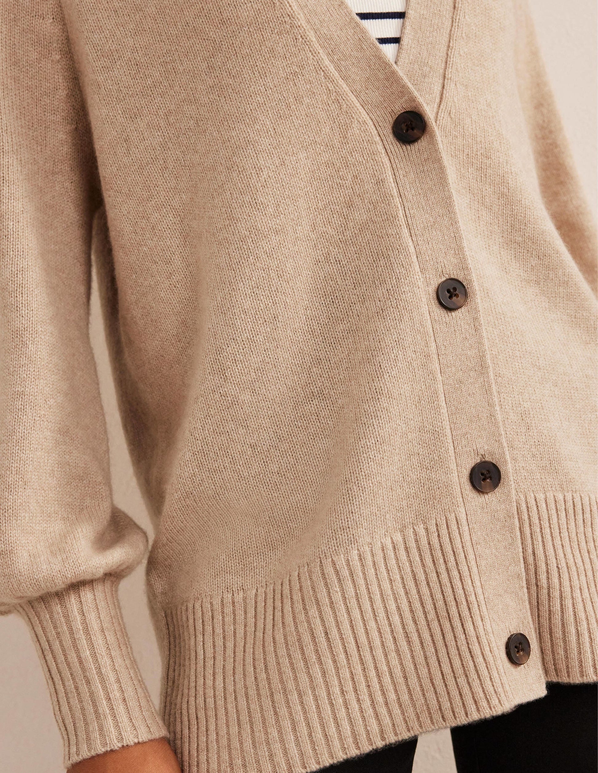 Long Cashmere Cardigan-Chinchilla Melange-2