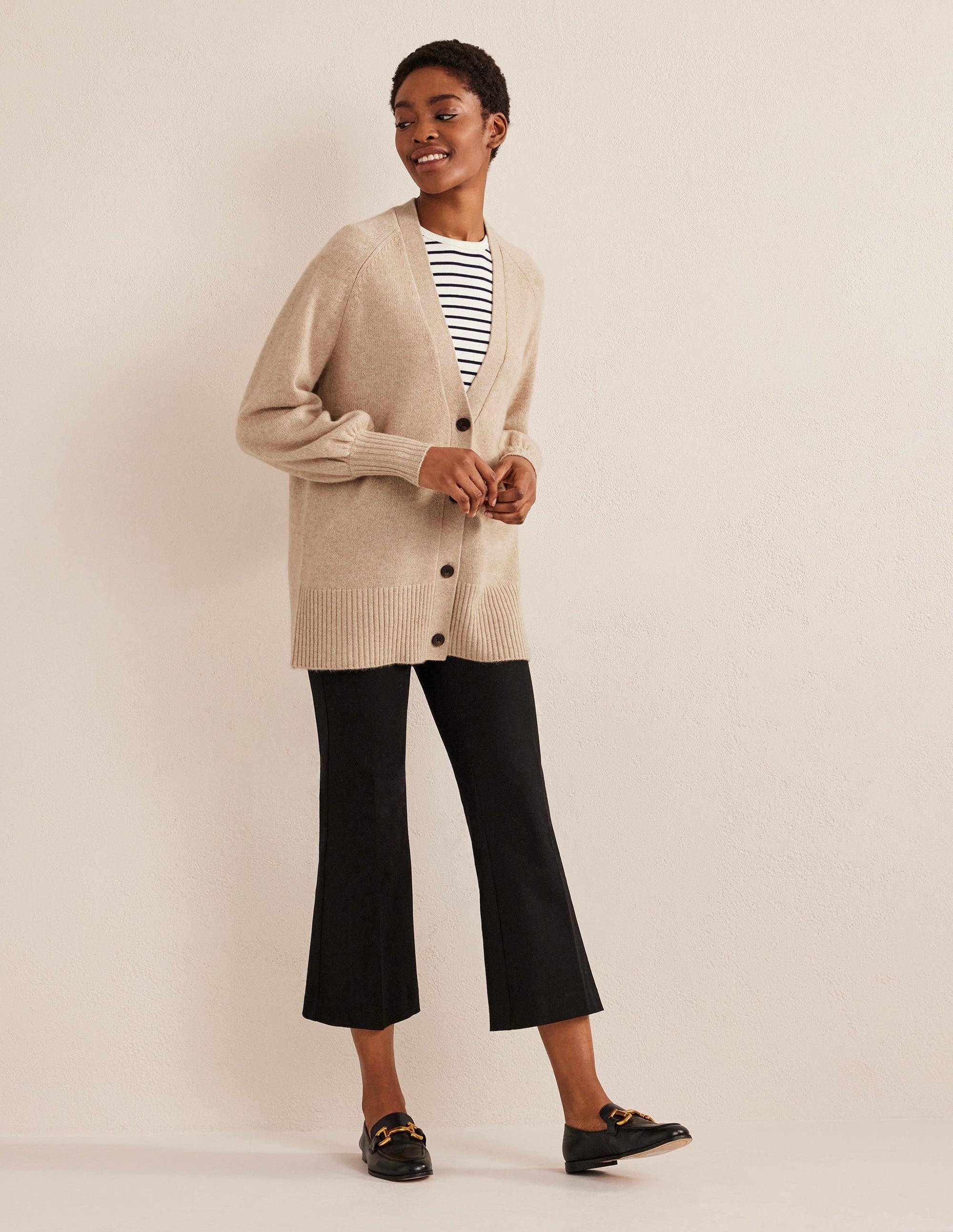 Long Cashmere Cardigan-Chinchilla Melange - Image 5