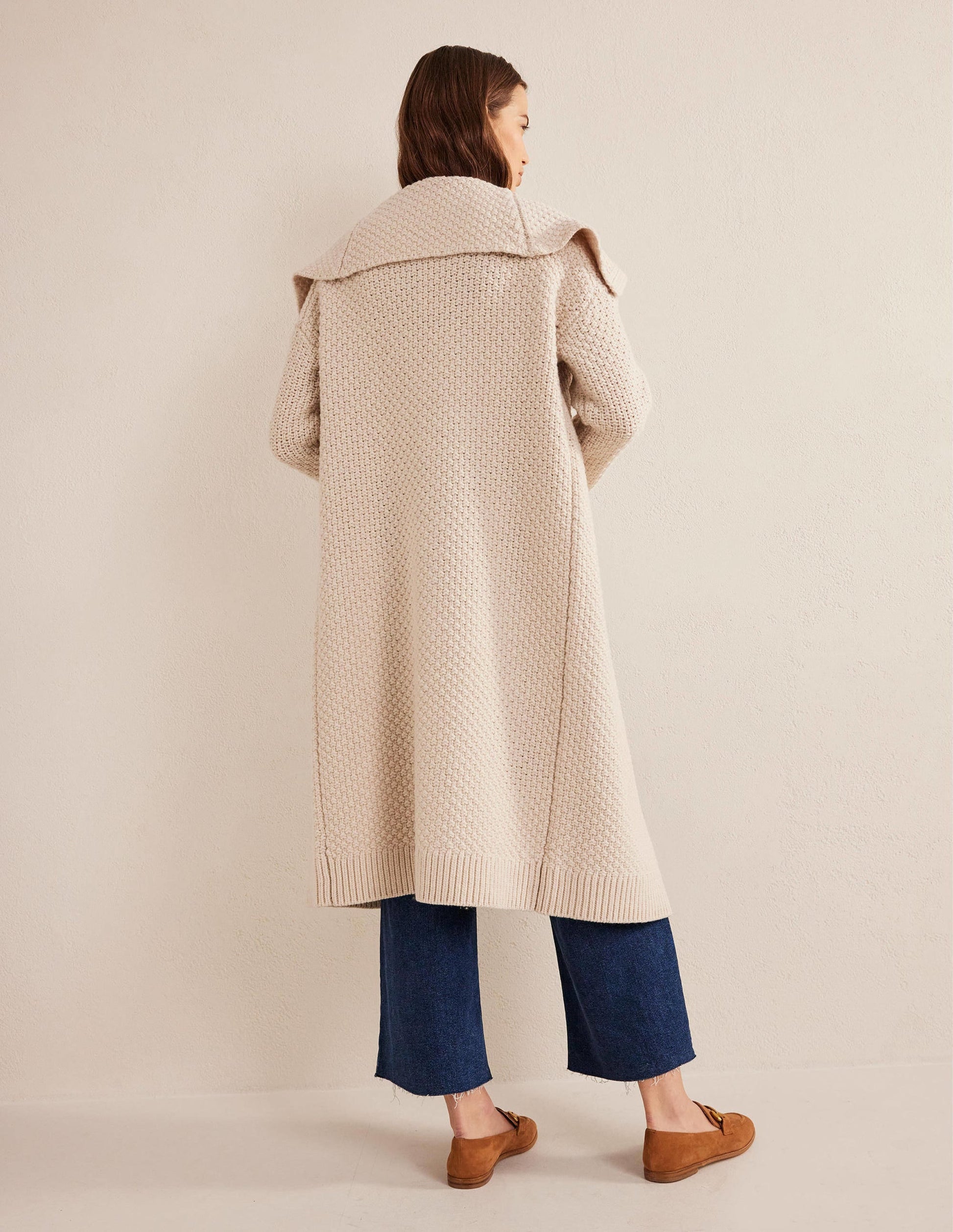 Textured Chunky Wool Coatigan-Shearling-3