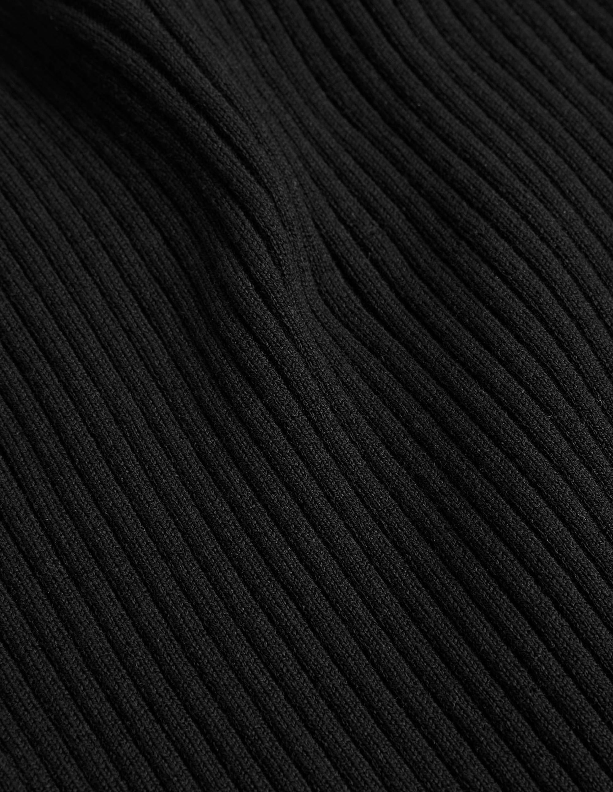 Ribbed Vest Top-Black - Image 6