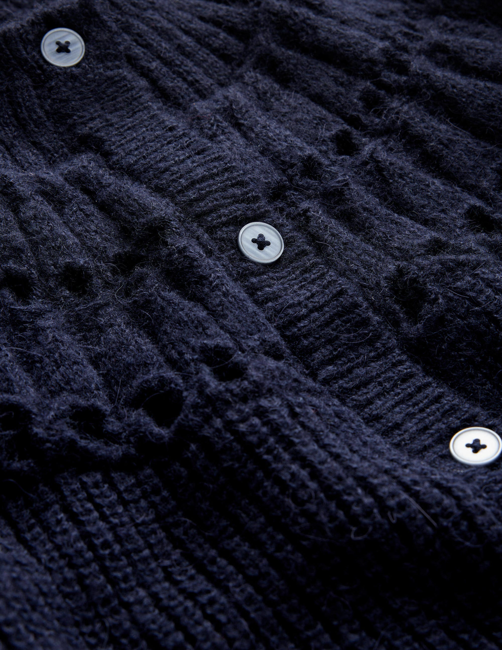 Fluffy Ruffle Cardigan-Navy - Image 6