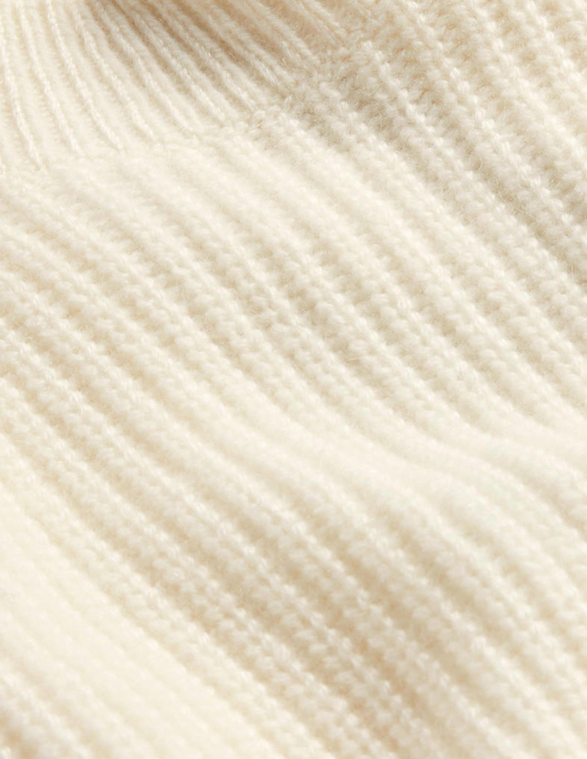 Key-Hole Cashmere Jumper-Warm Ivory - Image 6