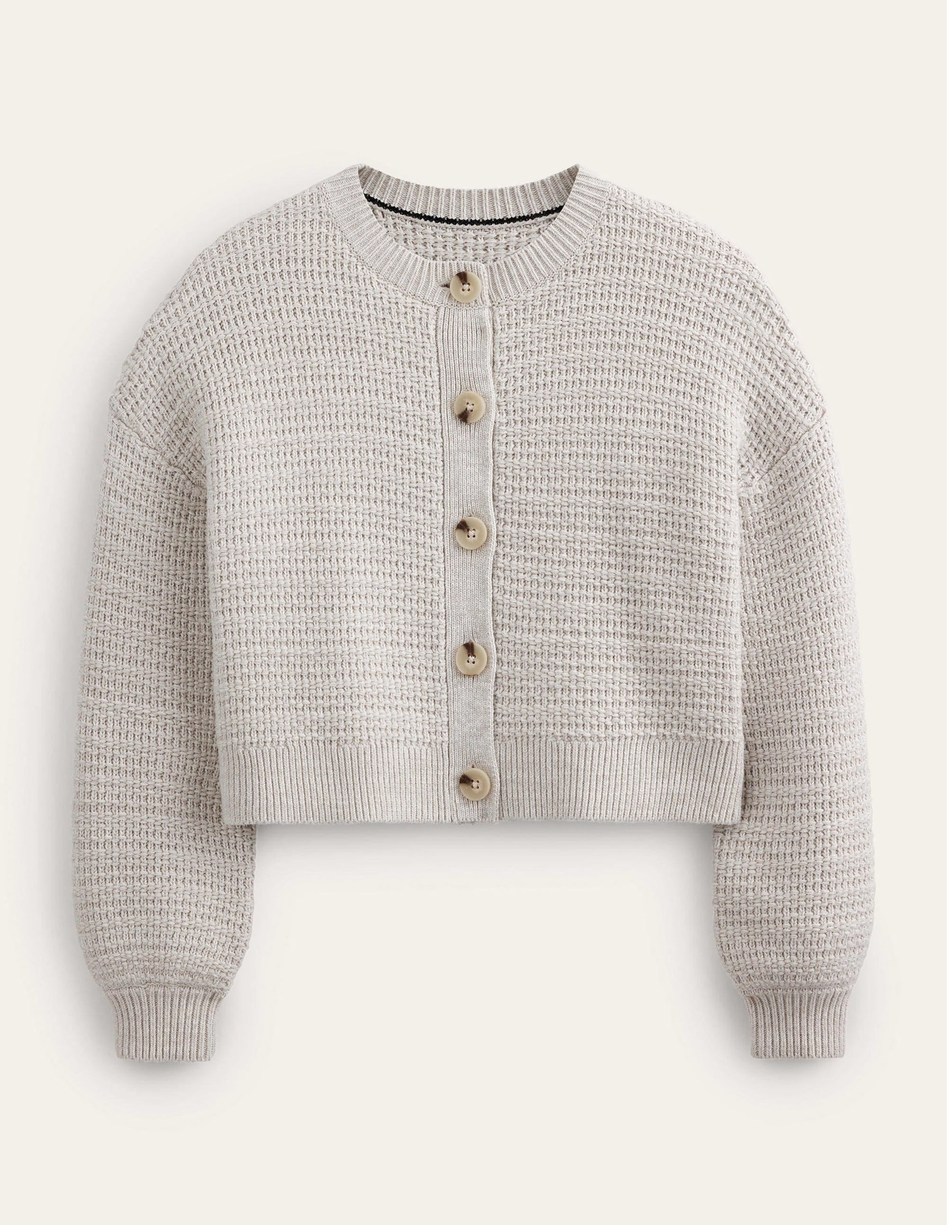 Textured Knitted Bomber Jacket-Silver Melange-5
