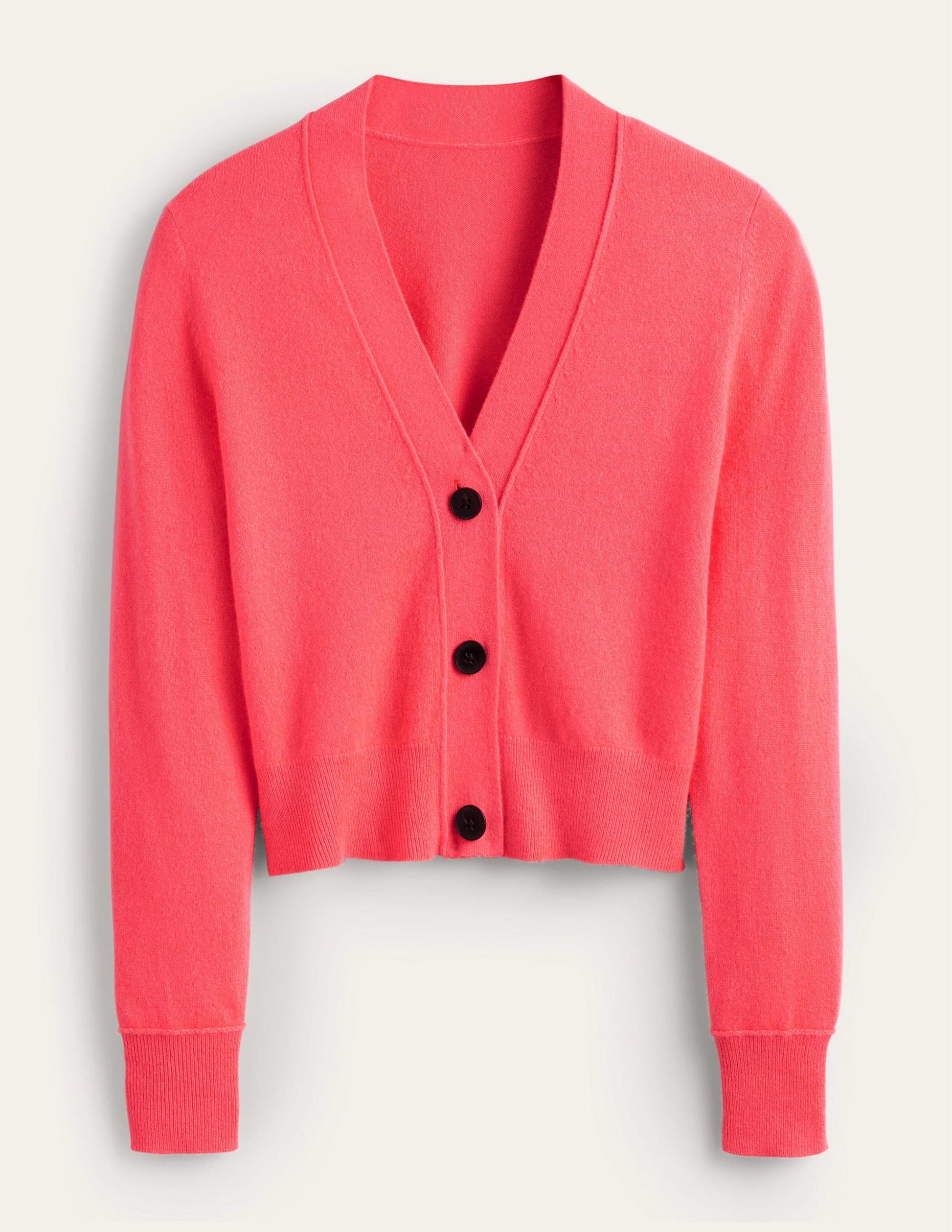 Cashmere V-neck Cardigan-Bright Watermelon-4