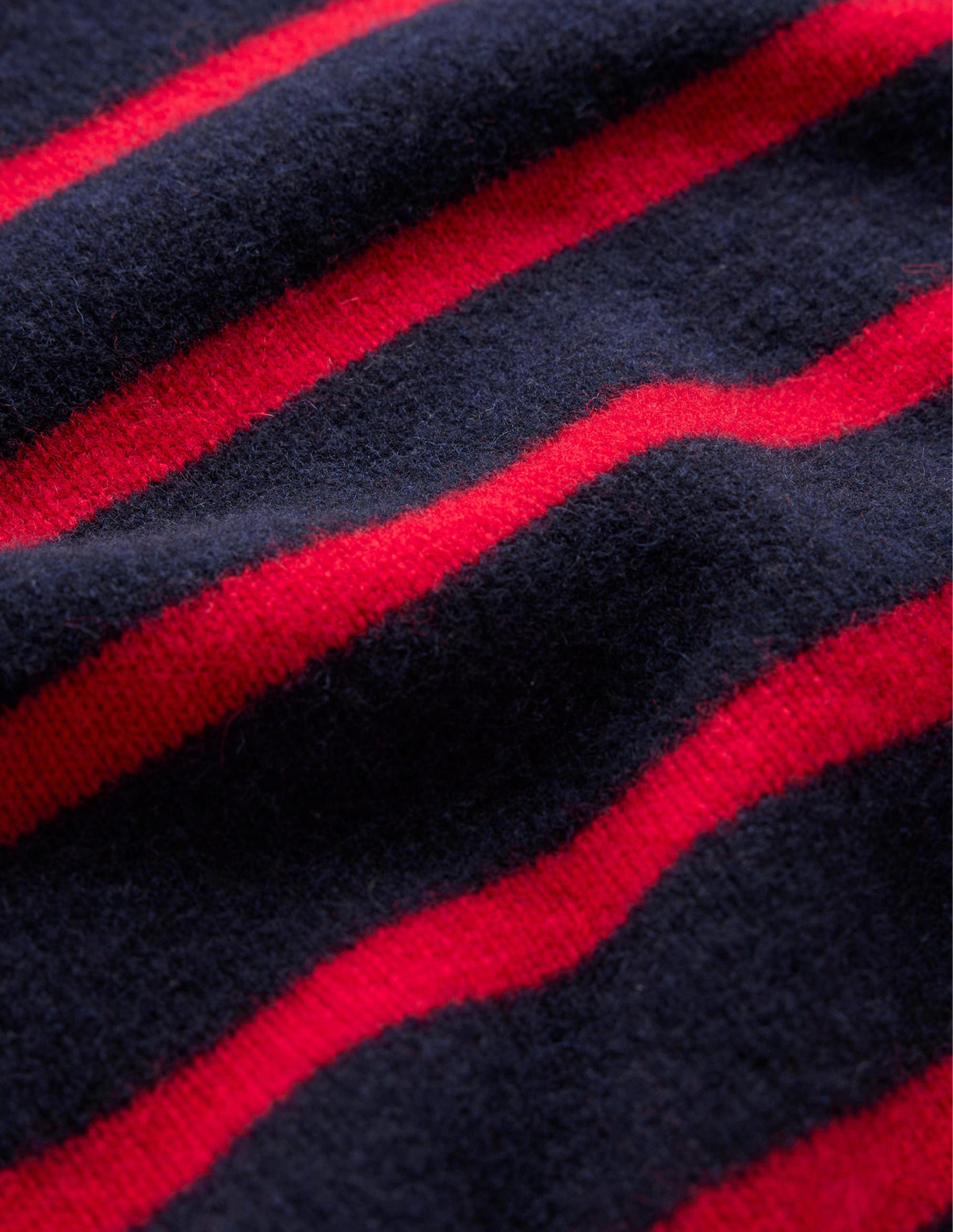 Evelyn Oversized Wool Jumper-Navy Peony, Post Box Red - Image 6