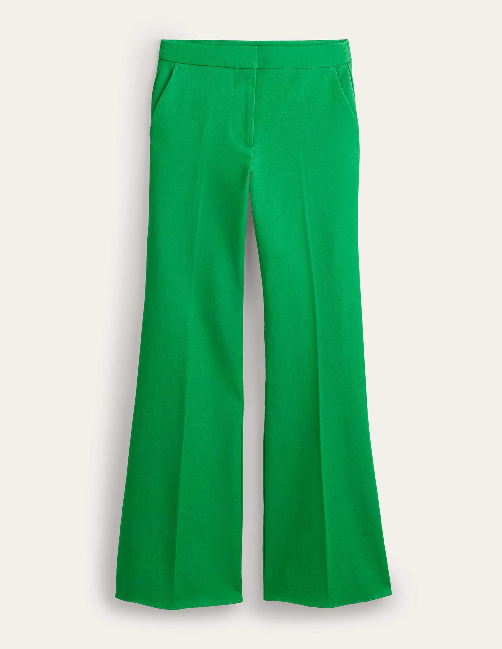 Bi-Stretch Flared Trousers-Green Bee - Image 6