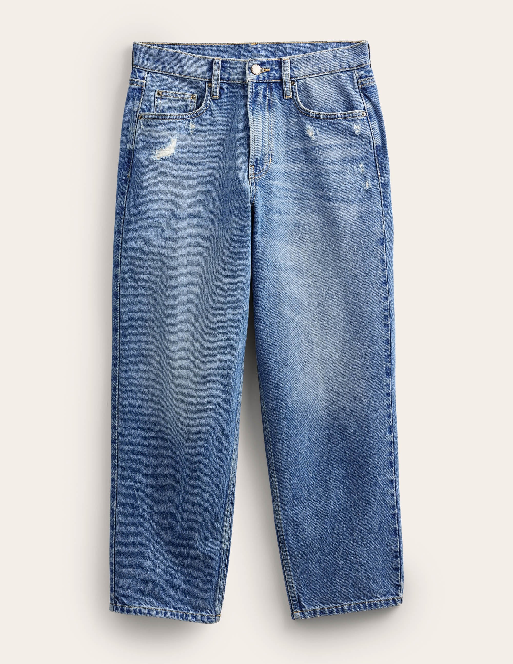 High Rise Tapered Jeans-Light Wash - Image 7