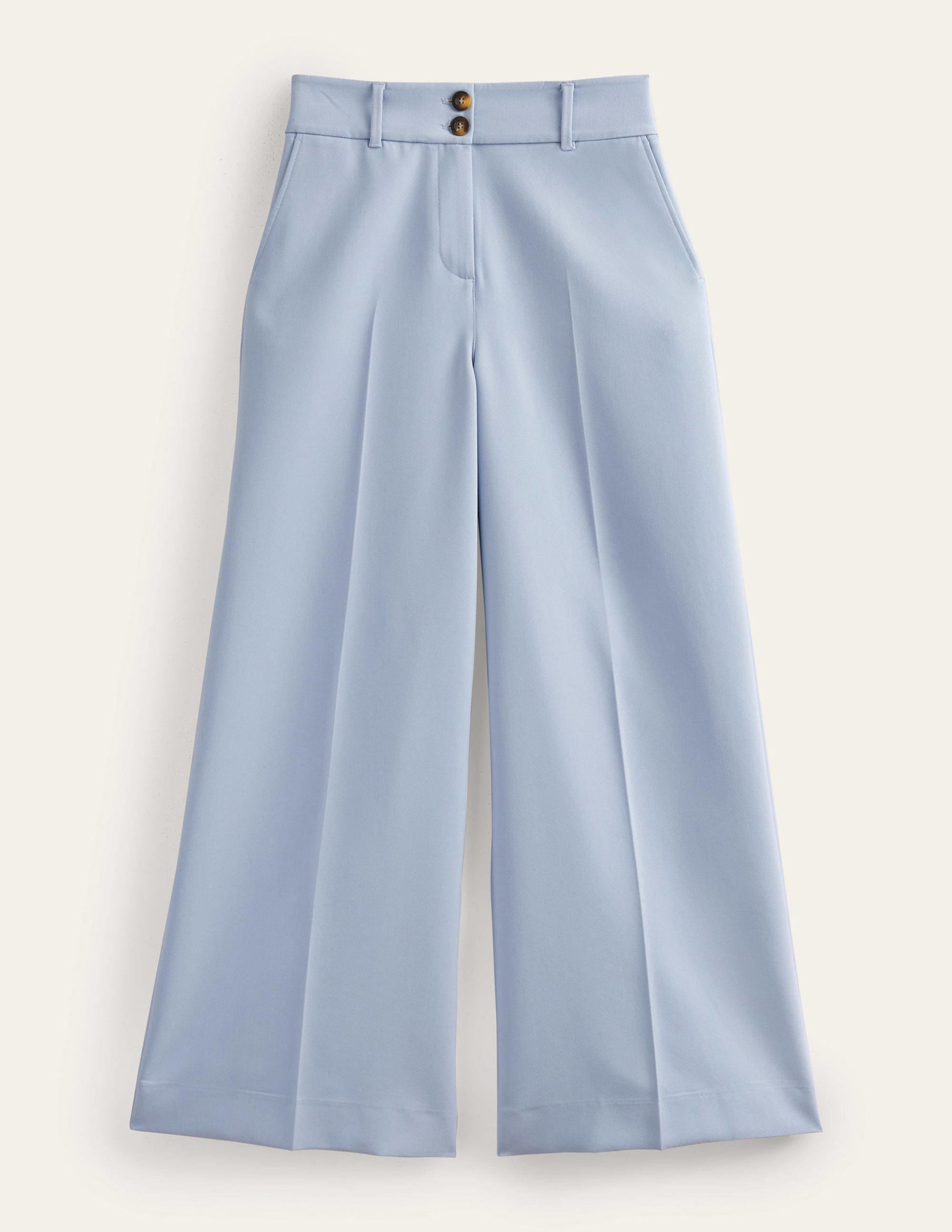 High Rise Wide Leg Trousers-Blue Blizzard-7