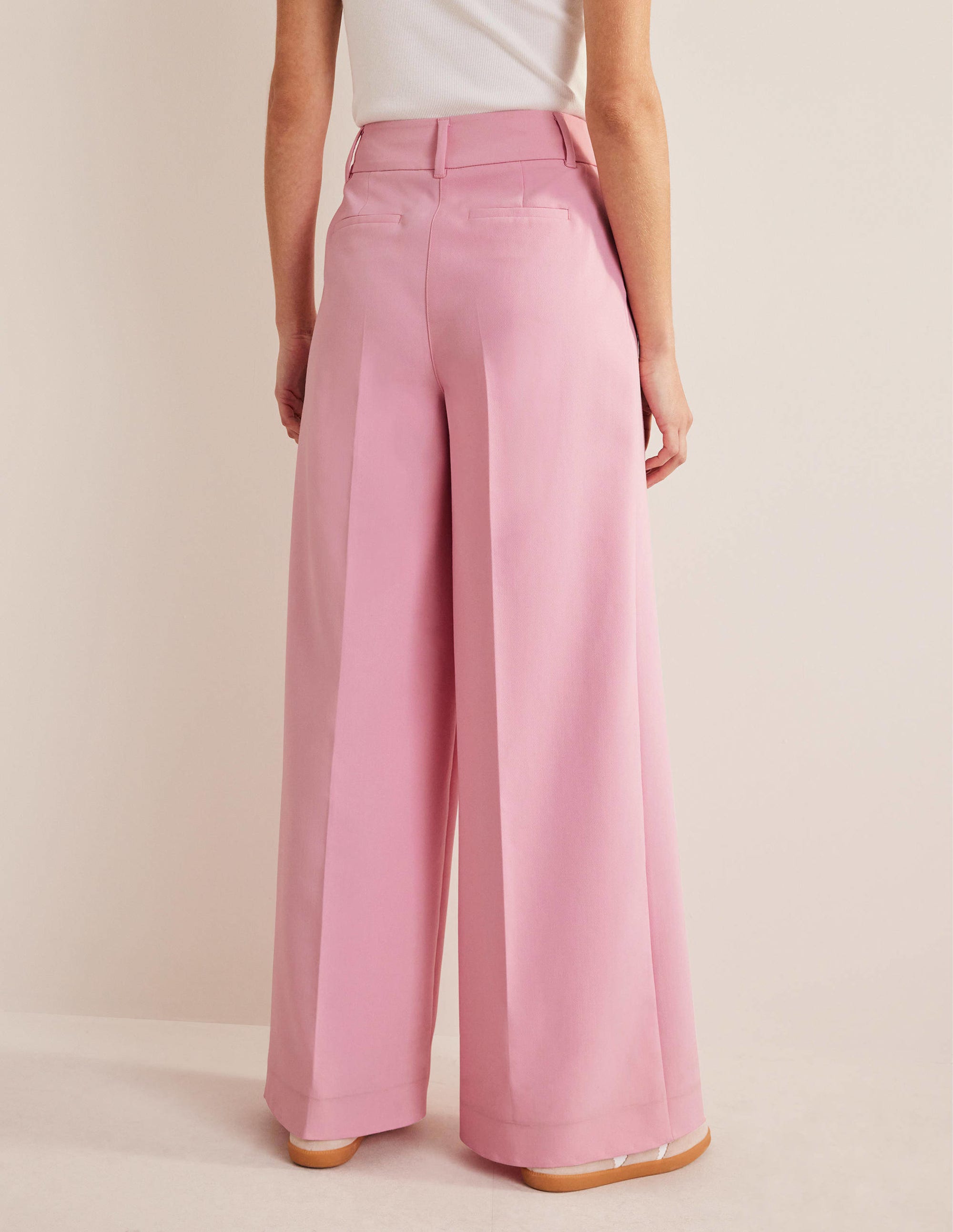 High Rise Wide Leg Trousers-PInk - Image 3