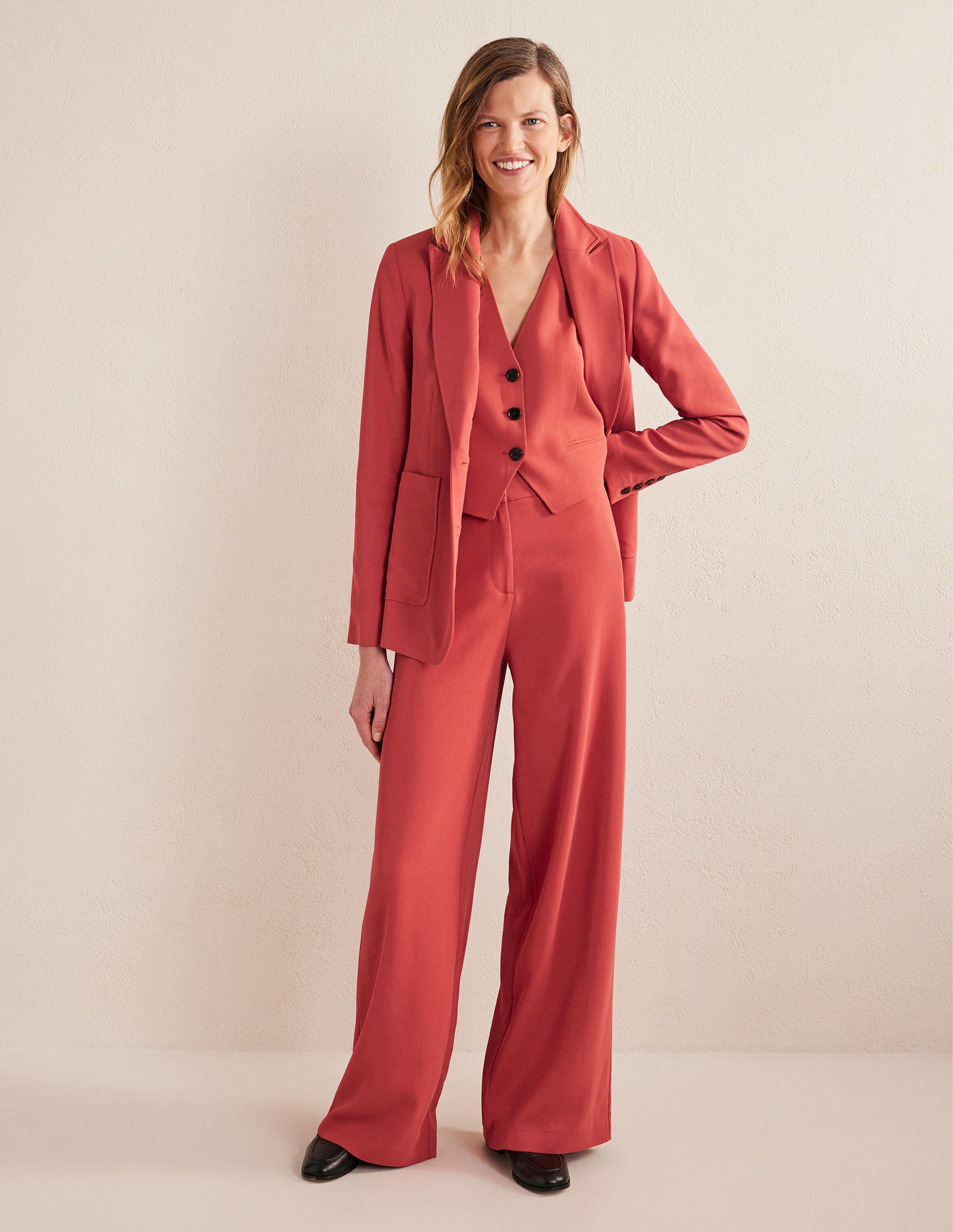 Fluid Wide Leg Trousers-Fox - Image 1