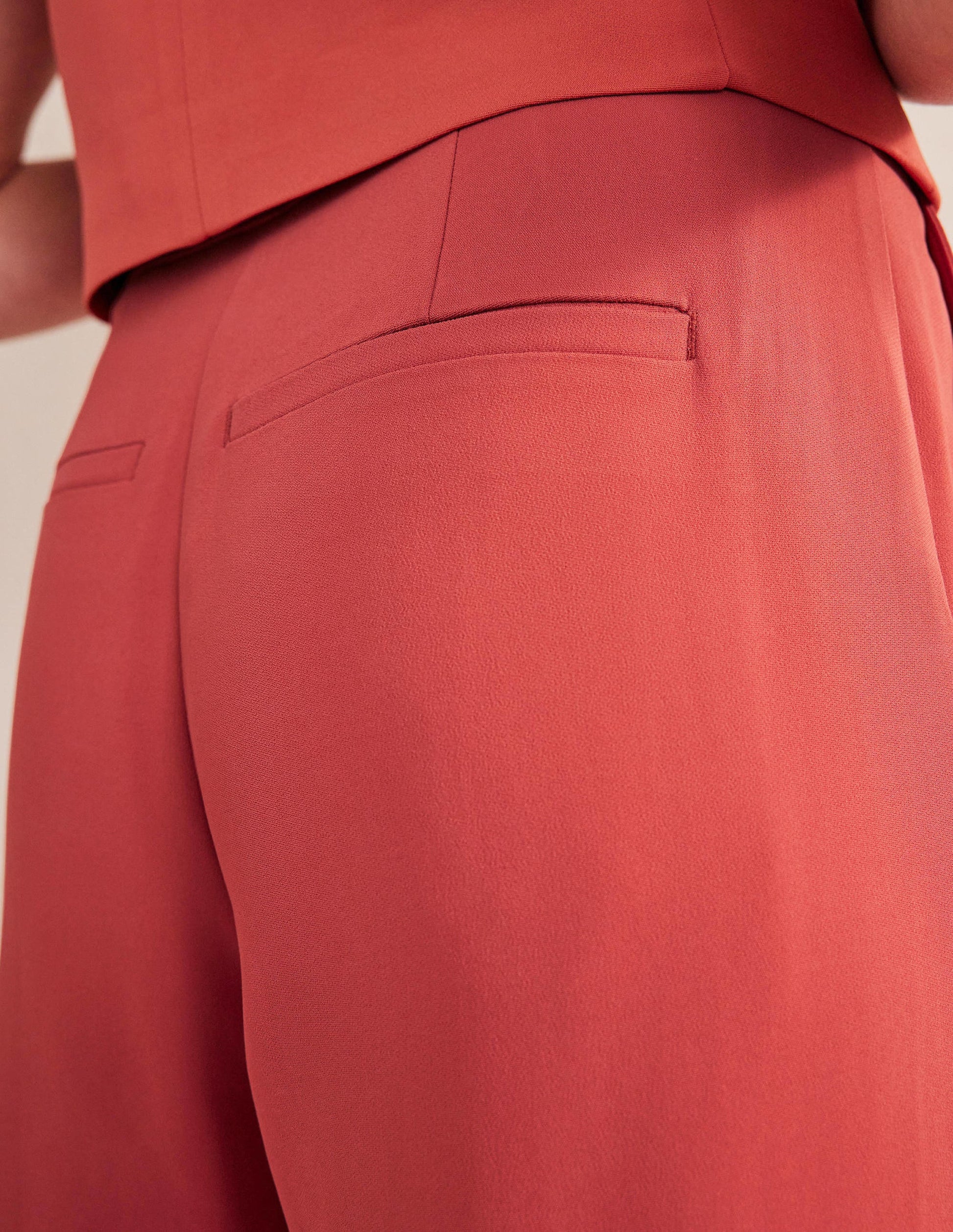 Fluid Wide Leg Trousers-Fox-2