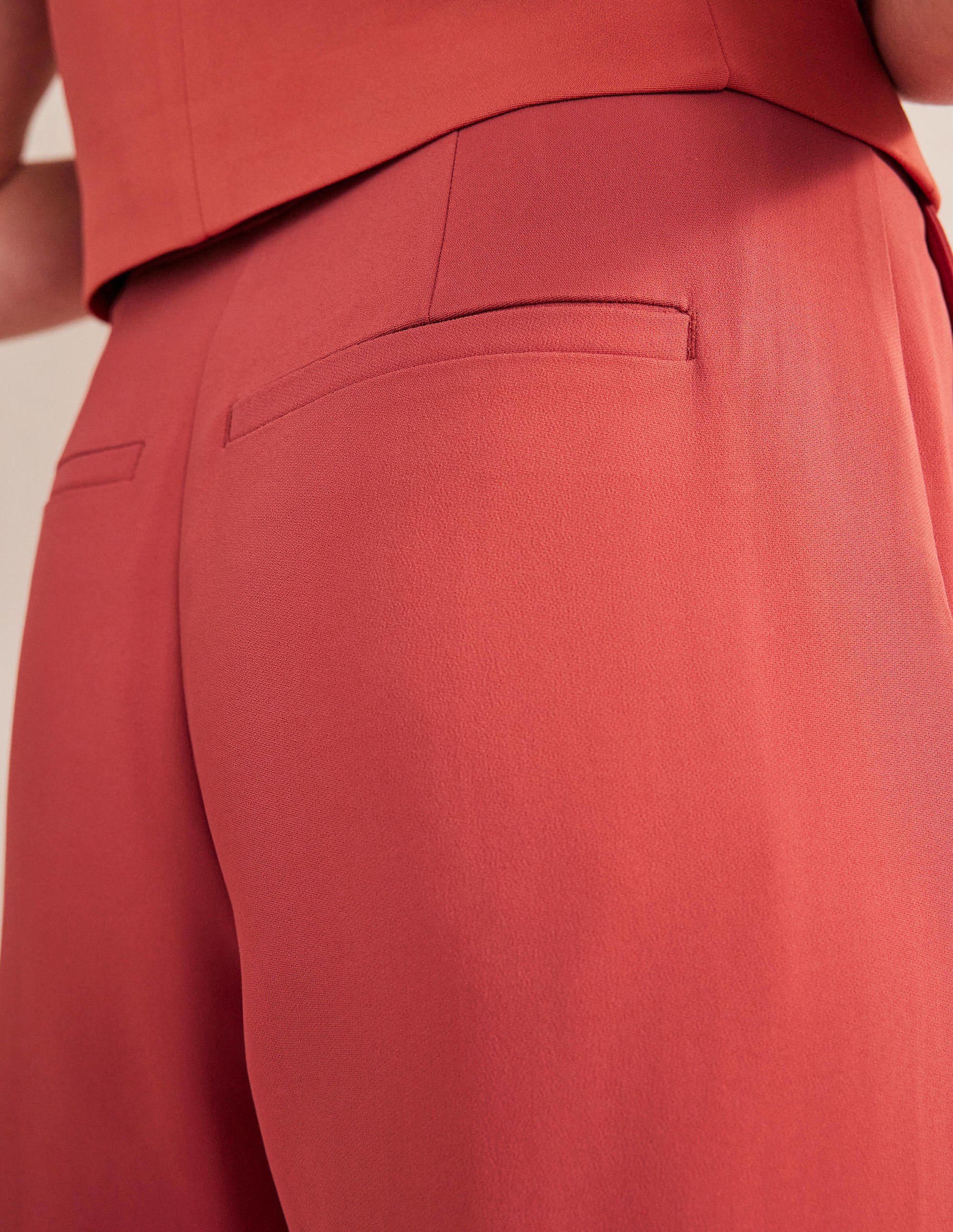 Fluid Wide Leg Trousers-Fox - Image 2