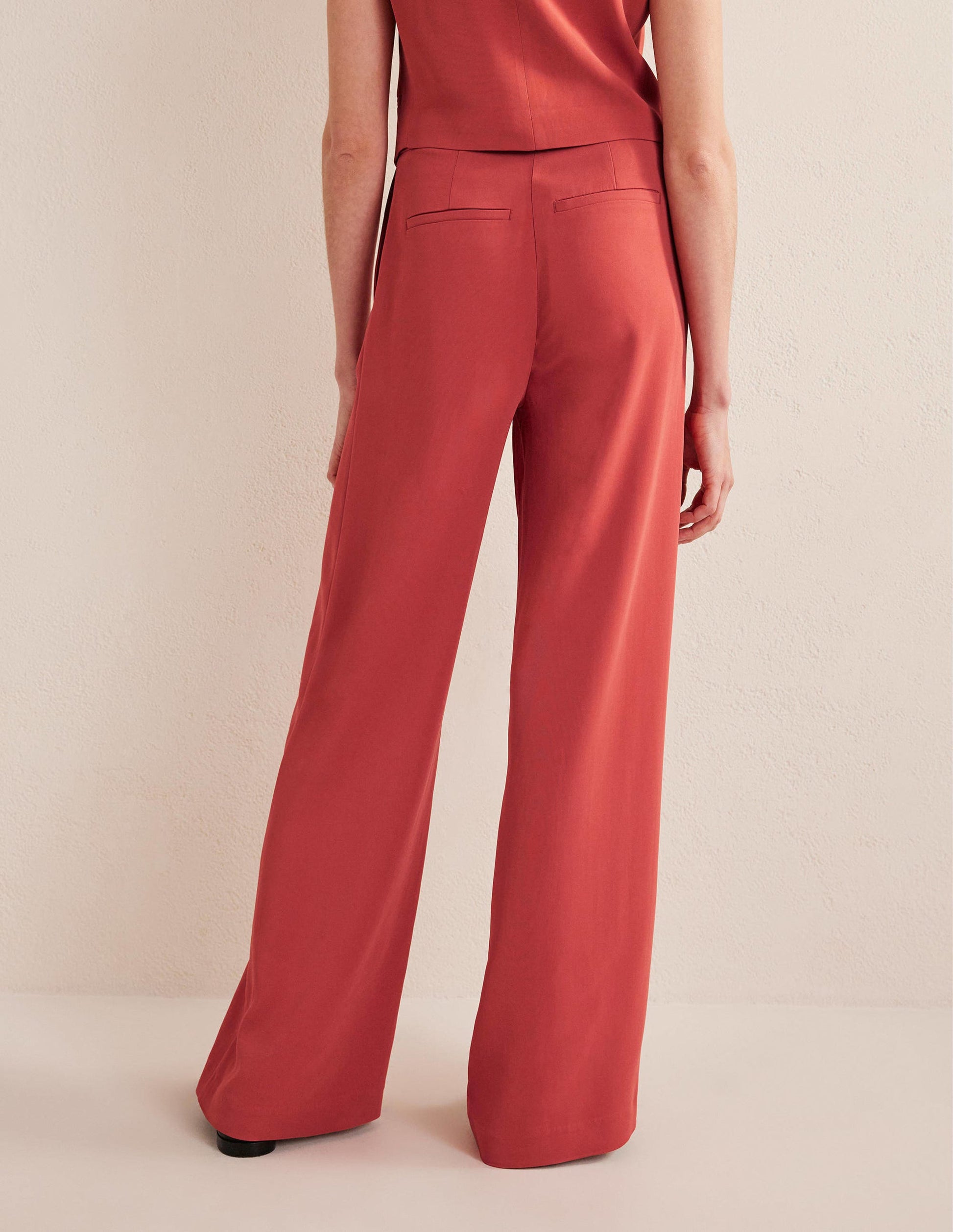 Fluid Wide Leg Trousers-Fox-3
