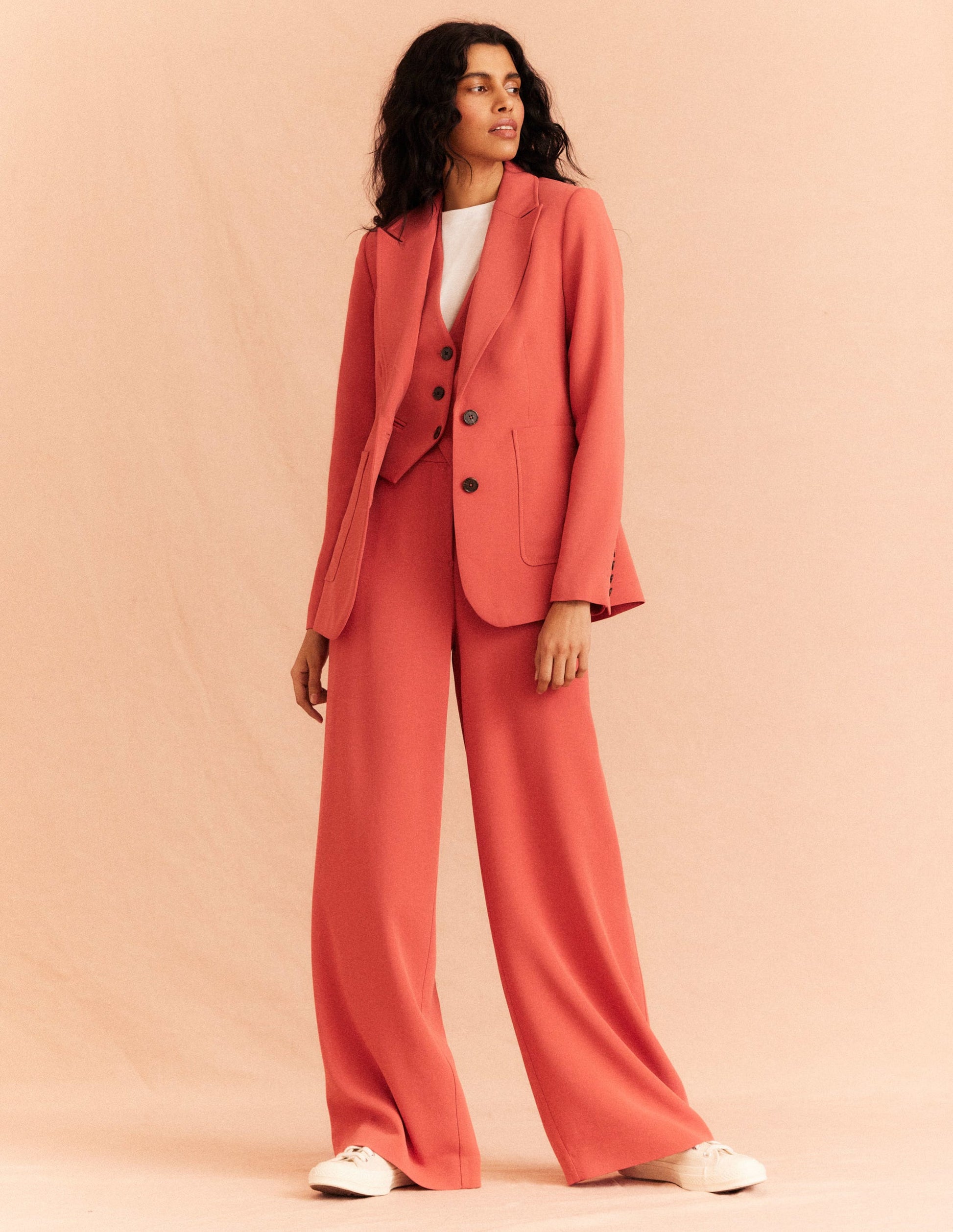 Fluid Wide Leg Trousers-Fox-6