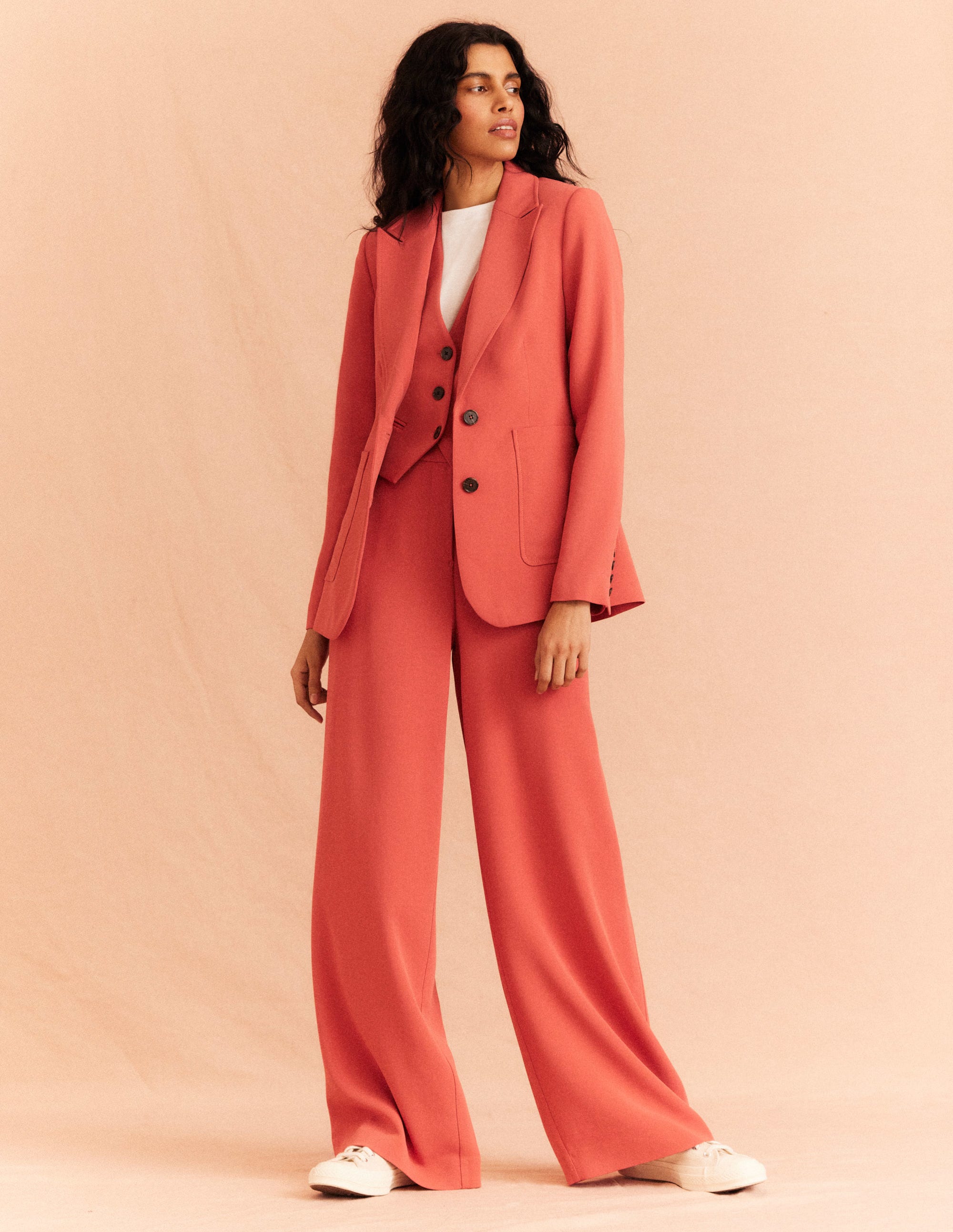Fluid Wide Leg Trousers-Fox - Image 6