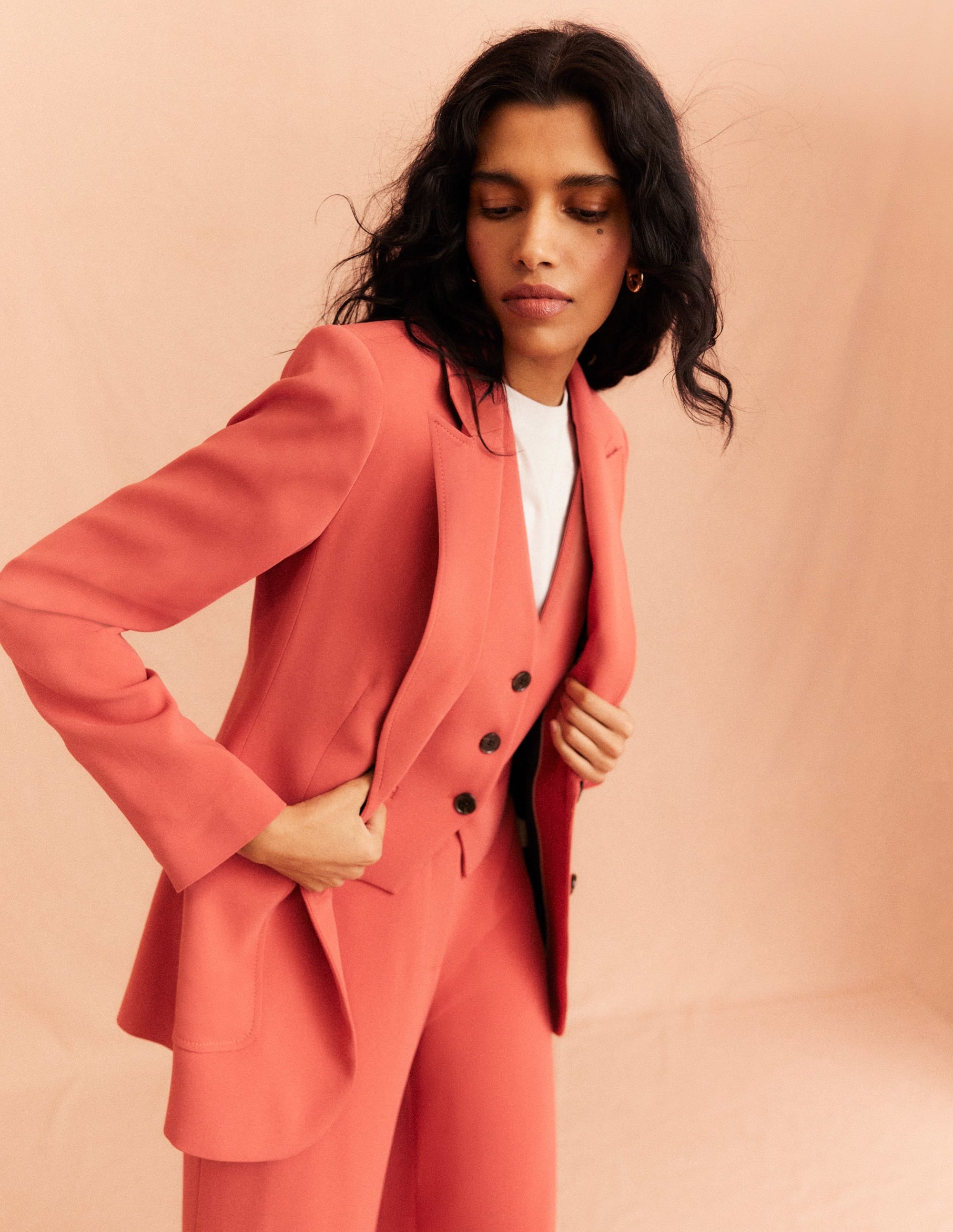Fluid Wide Leg Trousers-Fox - Image 7