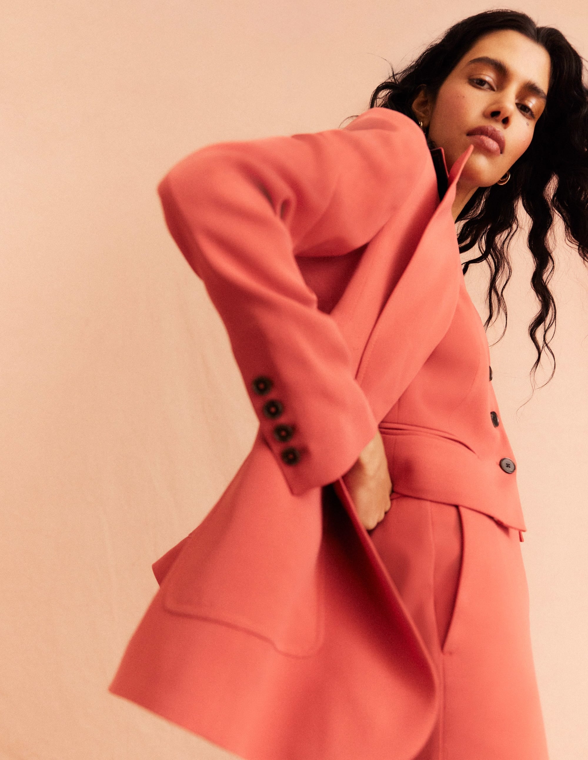 Fluid Wide Leg Trousers-Fox - Image 8