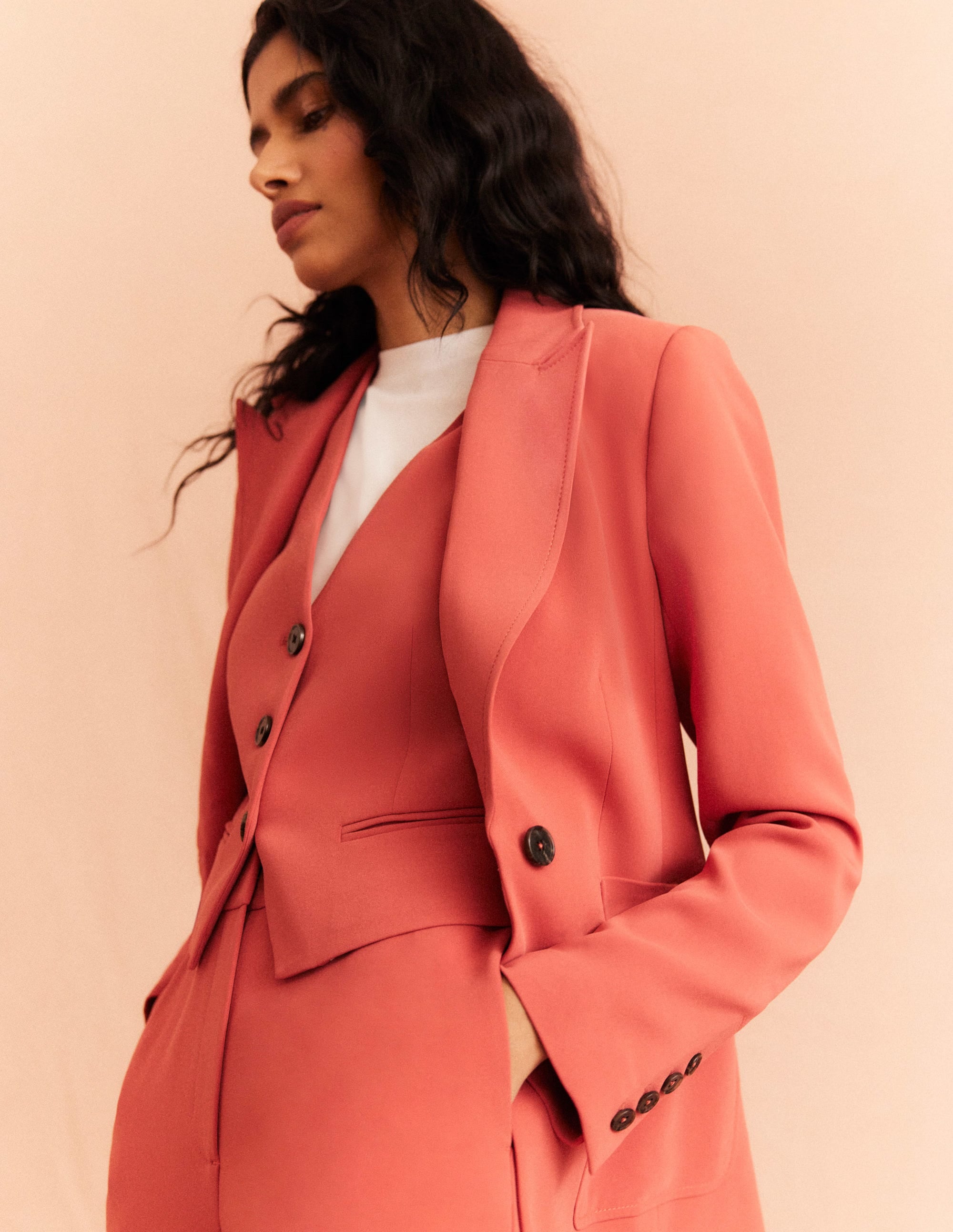 Fluid Wide Leg Trousers-Fox - Image 12