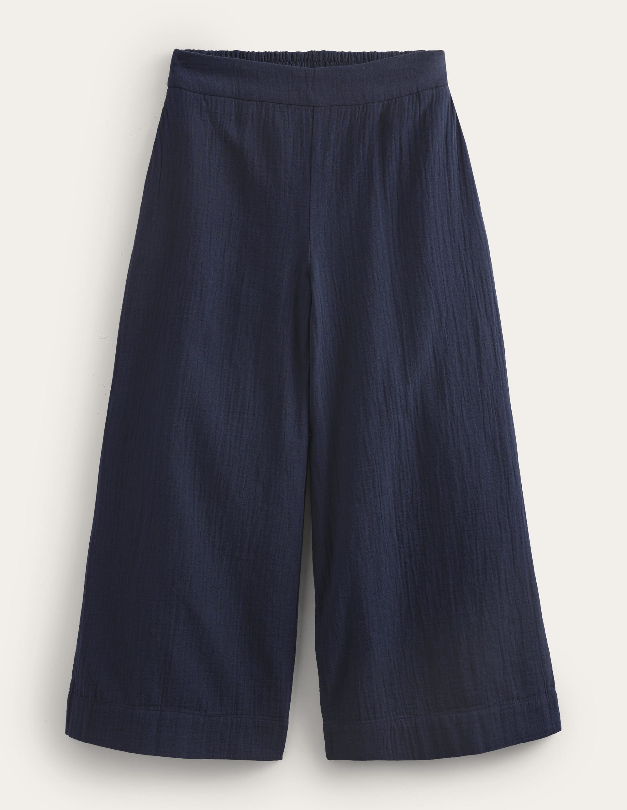 Pull-on Doublecloth Trousers-Navy - Image 5