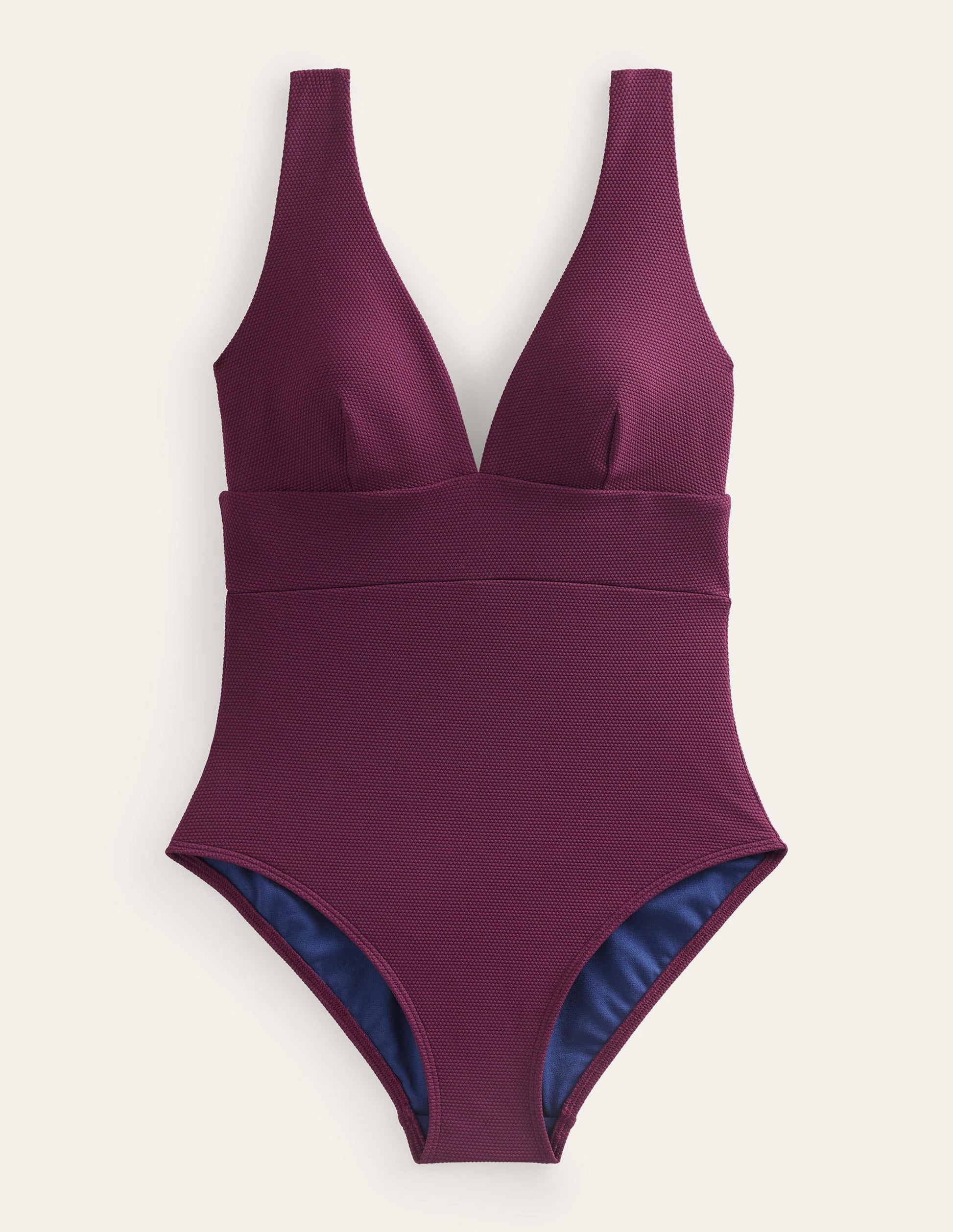 Porto V-Neck Swimsuit-Chockeberry Honeycomb-5