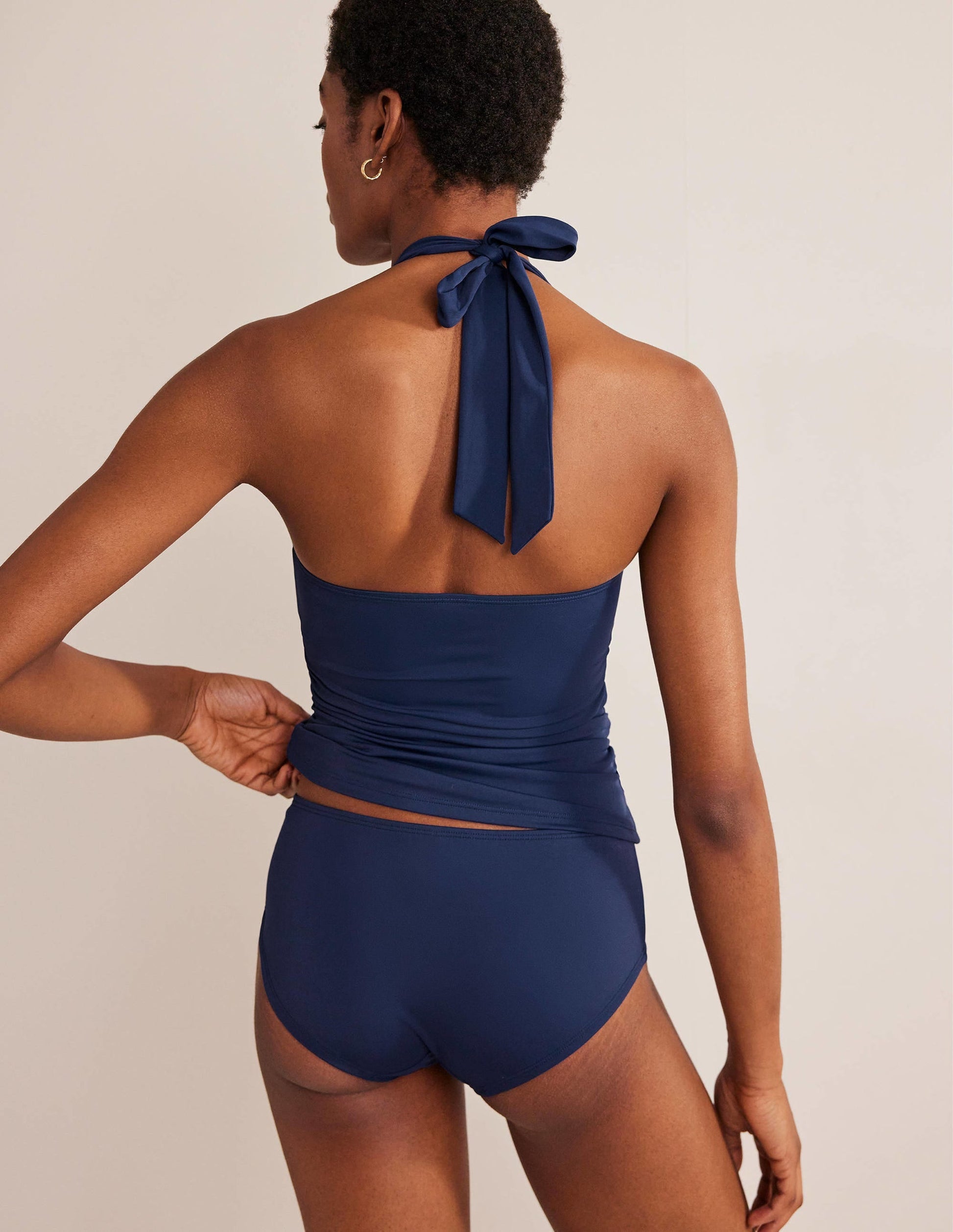 Levanzo Halter Tankini Top-French Navy-3