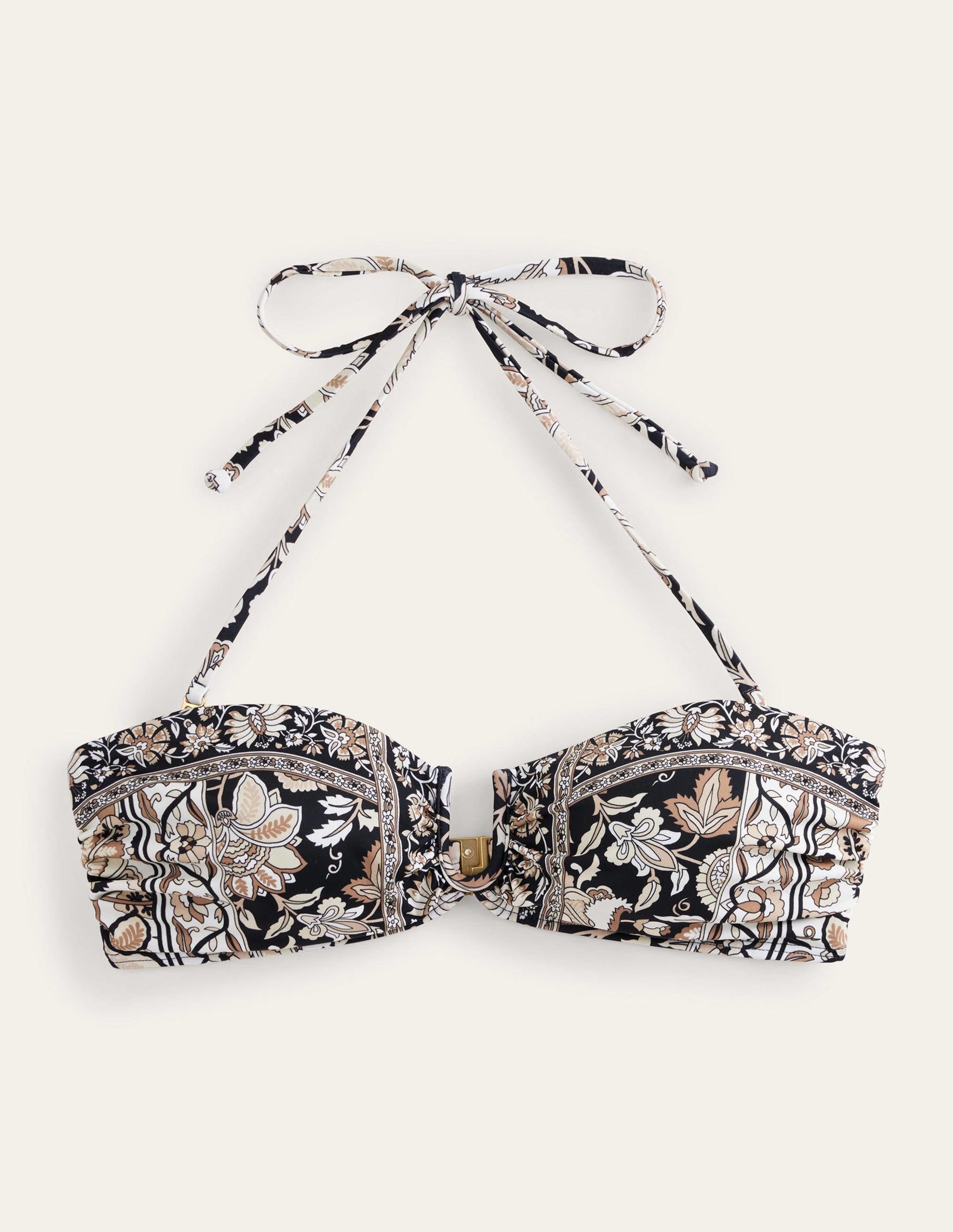 U Bar Bikini Top-Nero, Paisley Vine-2