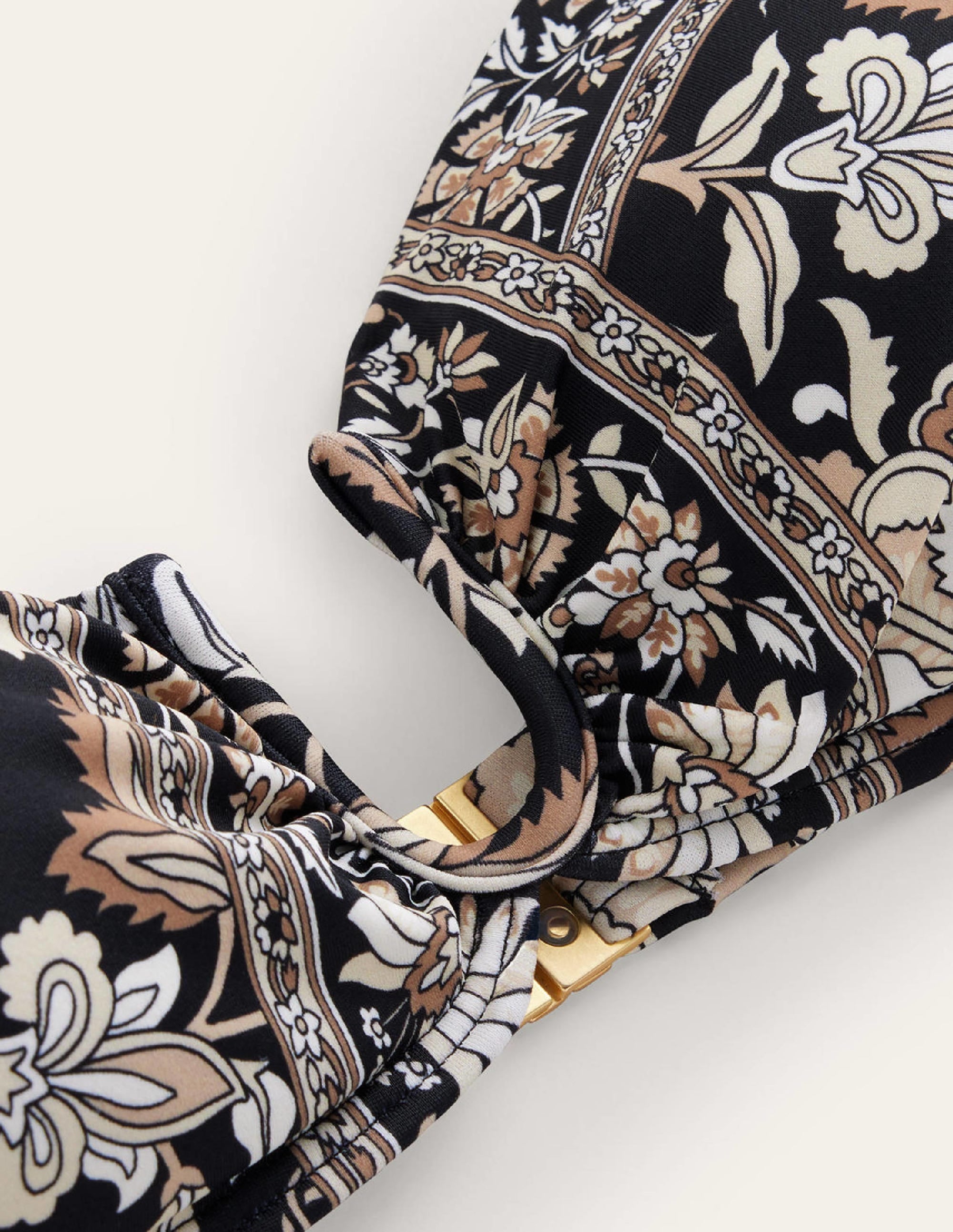 U Bar Bikini Top-Nero, Paisley Vine - Image 3