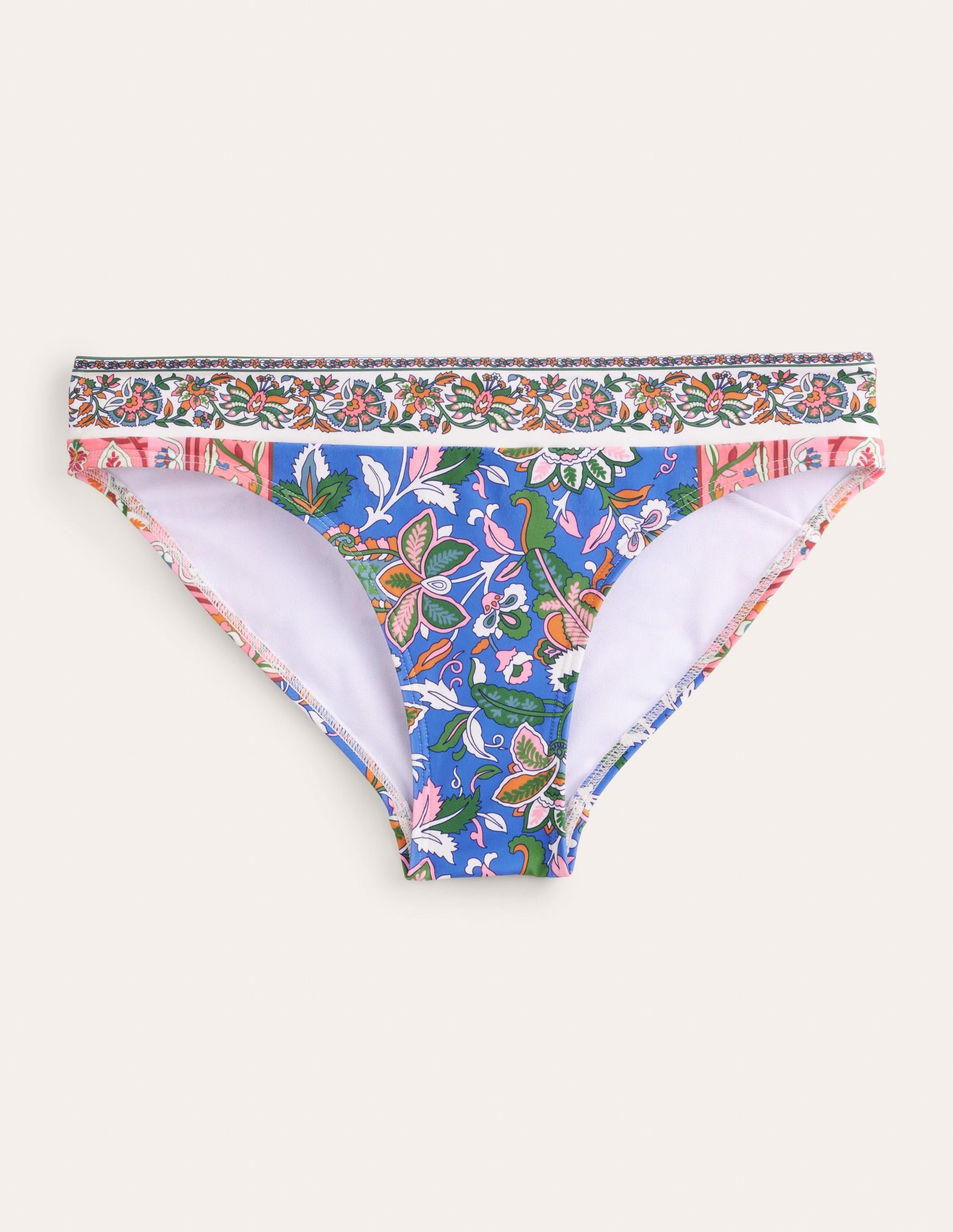 Ithaca Panel Bikini Bottoms-Delft, Paisley Vine-5