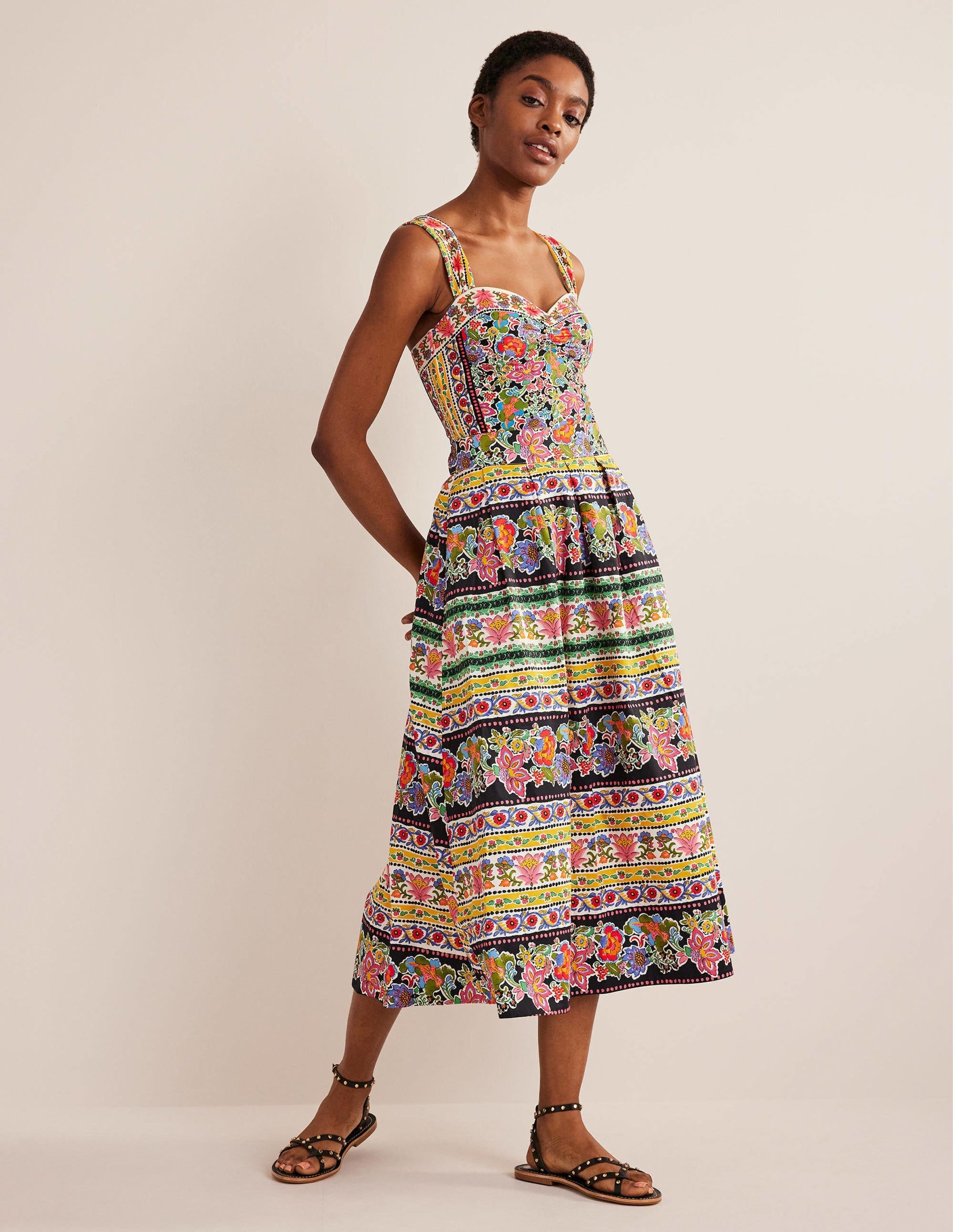 Pleated Sweetheart Swimsuit-Multi, Carnation Garden - Image 6