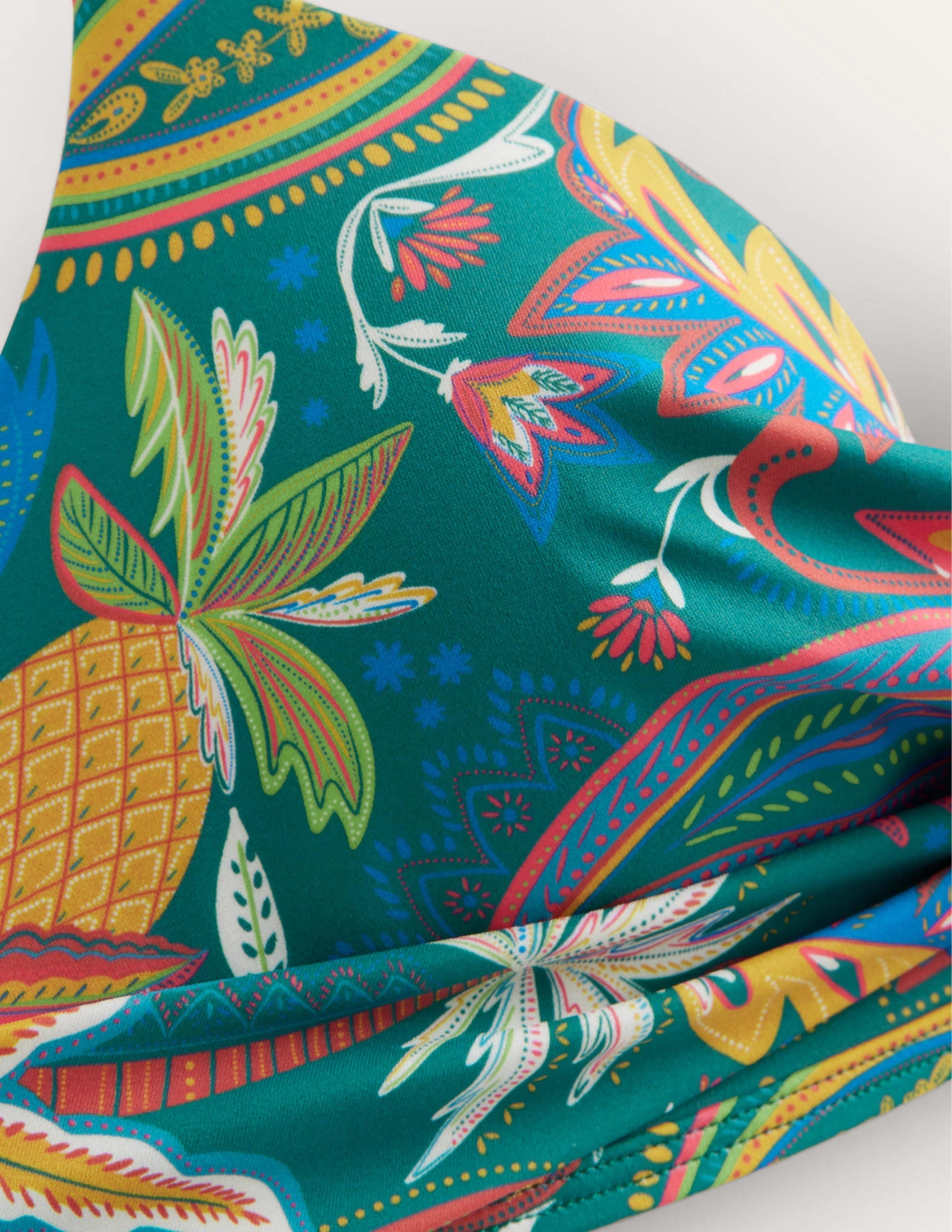 Capri Cup-size Bikini Top-Emerald, Paradise Paisley - Image 5