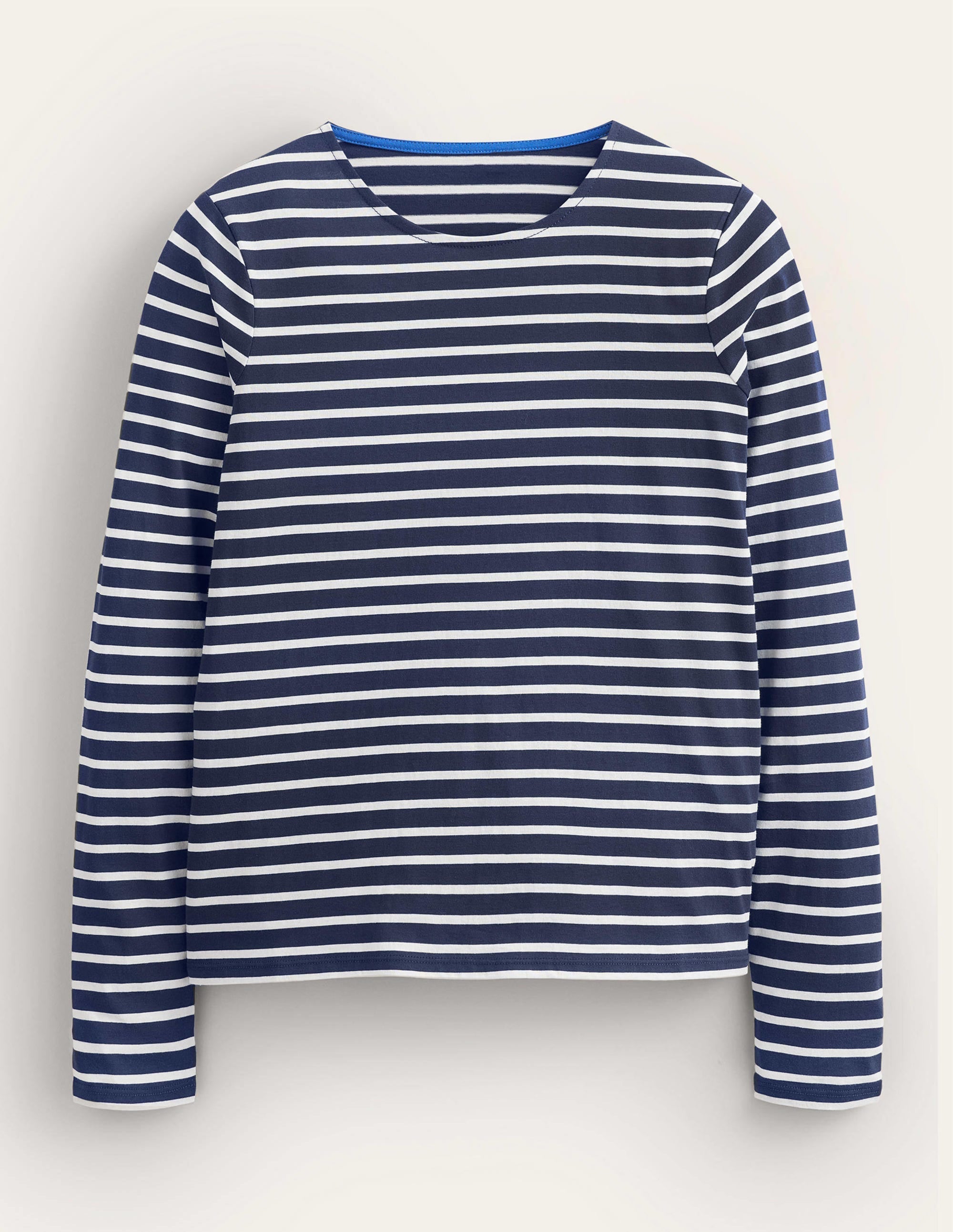 Bea Long Sleeve Breton-Navy, Ivory - Image 5