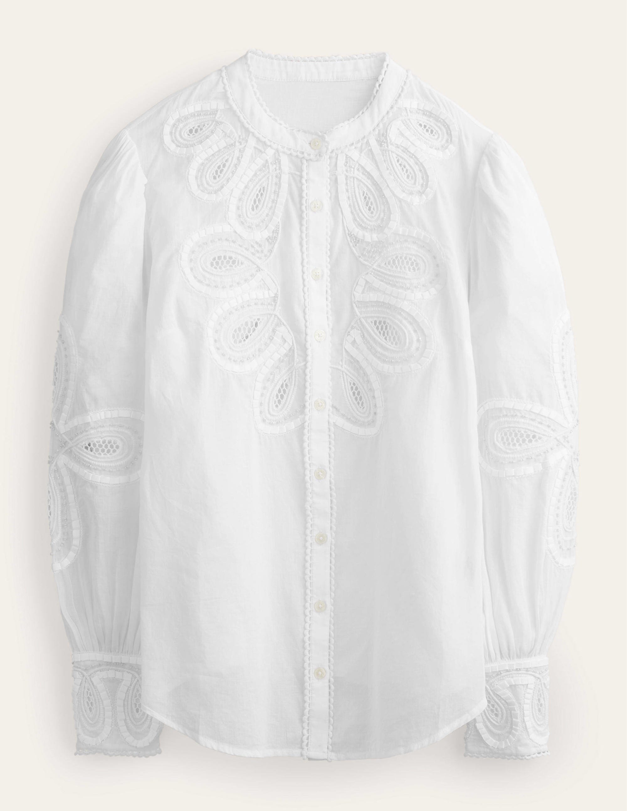 Embroidered Shirt-White - Image 6