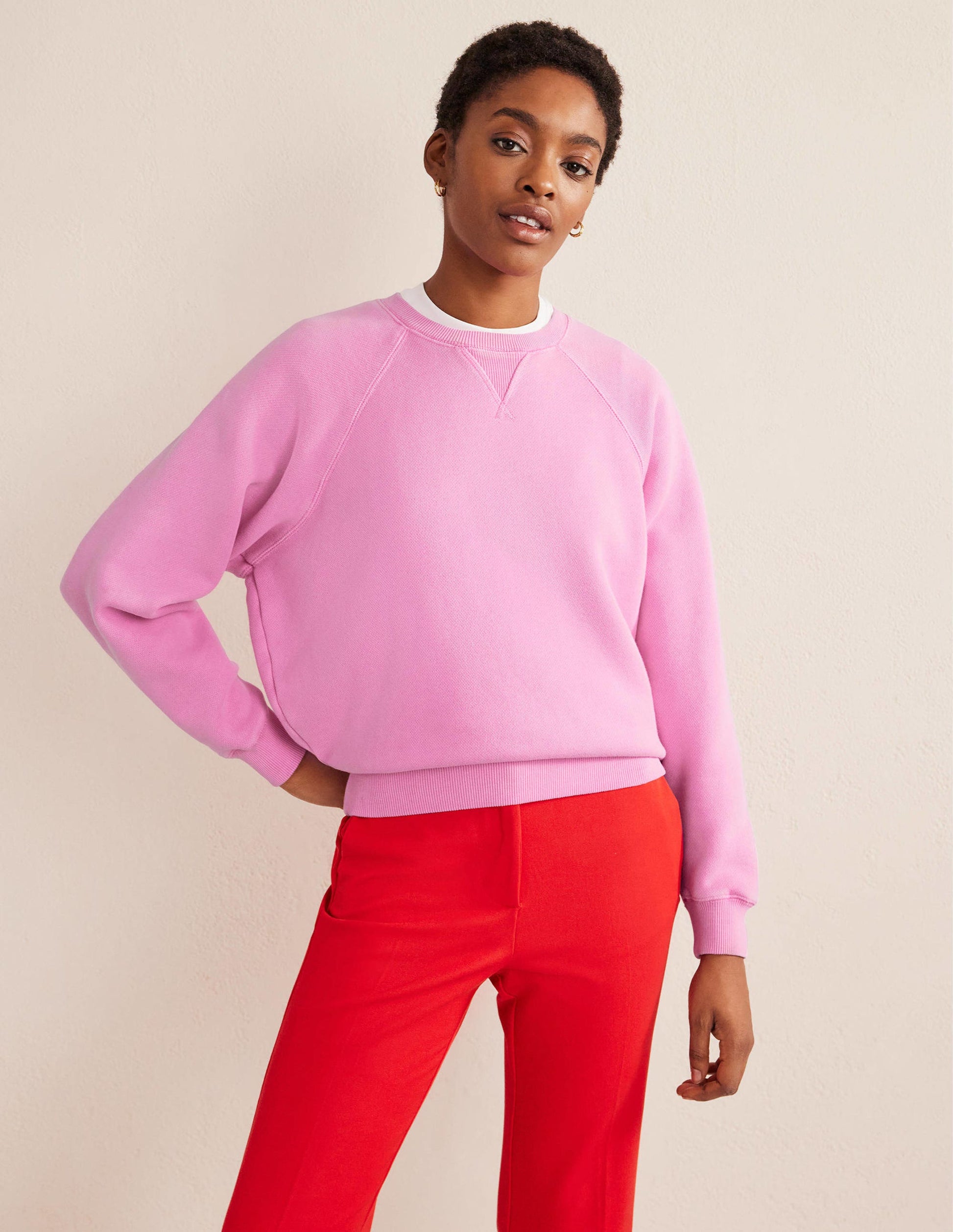 Relaxed Raglan Sweatshirt-Wild Orchid-4